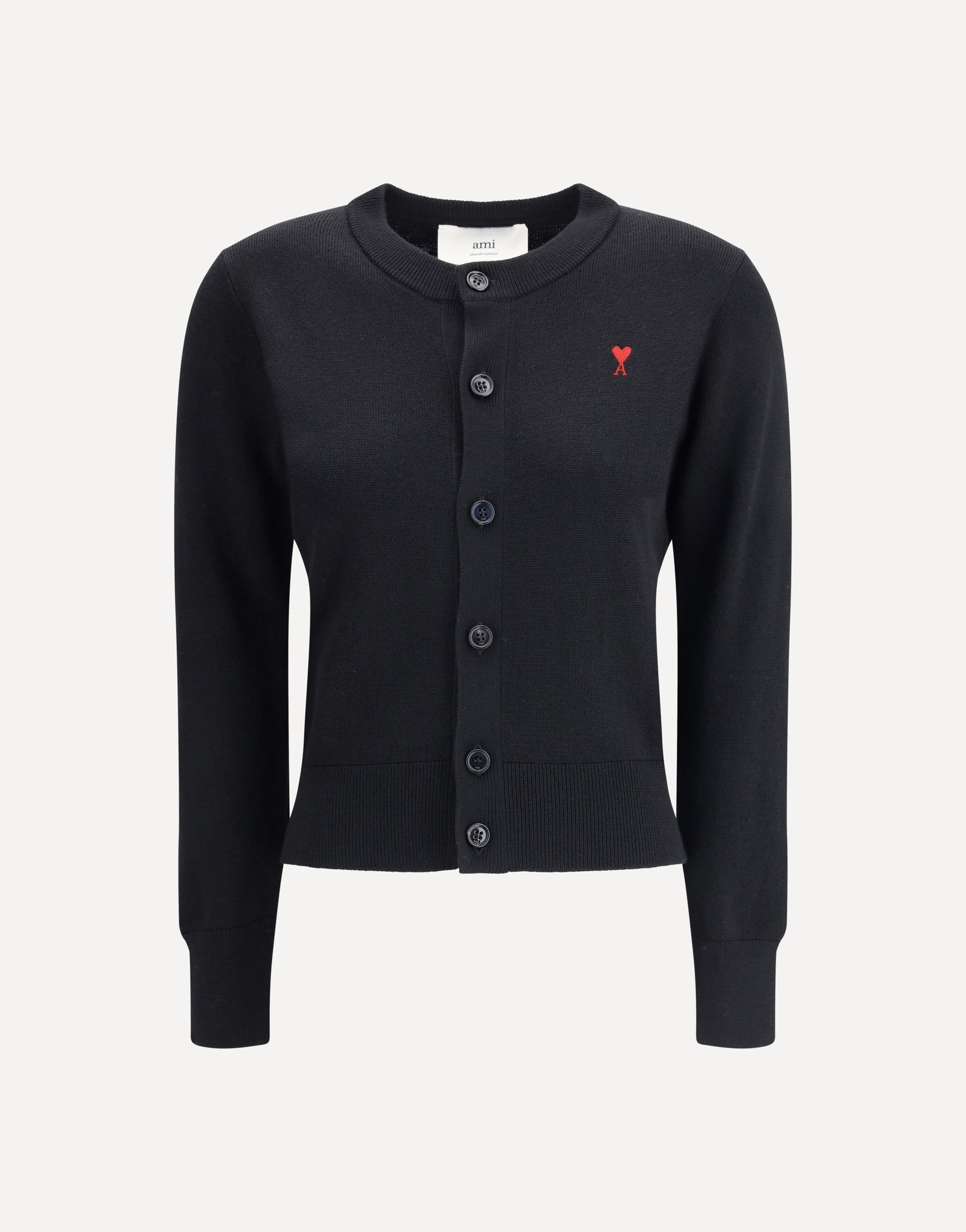 Ami Paris Ami De Coeur Merino Wool Cardigan | Sendegaro