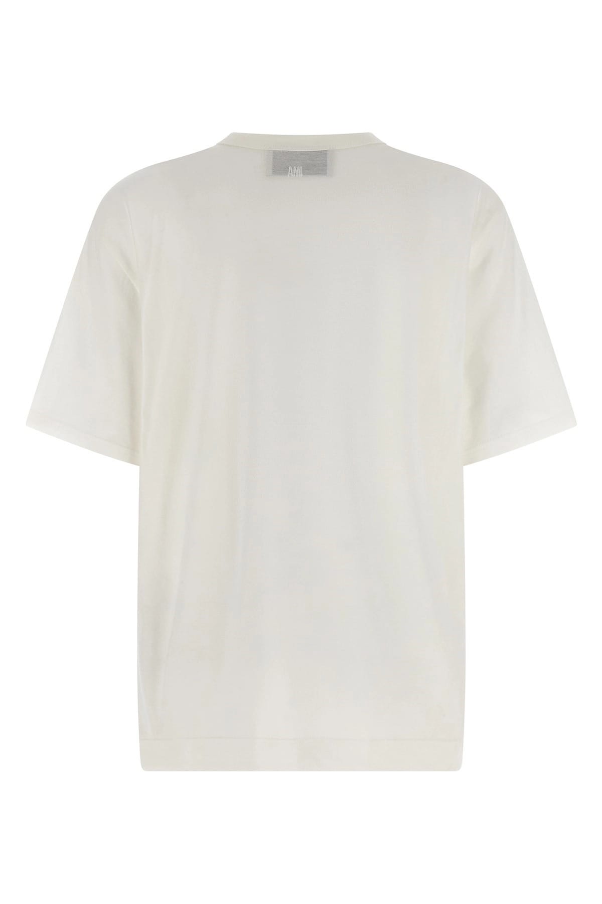 Ami Paris Leichtes Baumwoll-T-Shirt mit Rundhalsausschnitt - alternate view