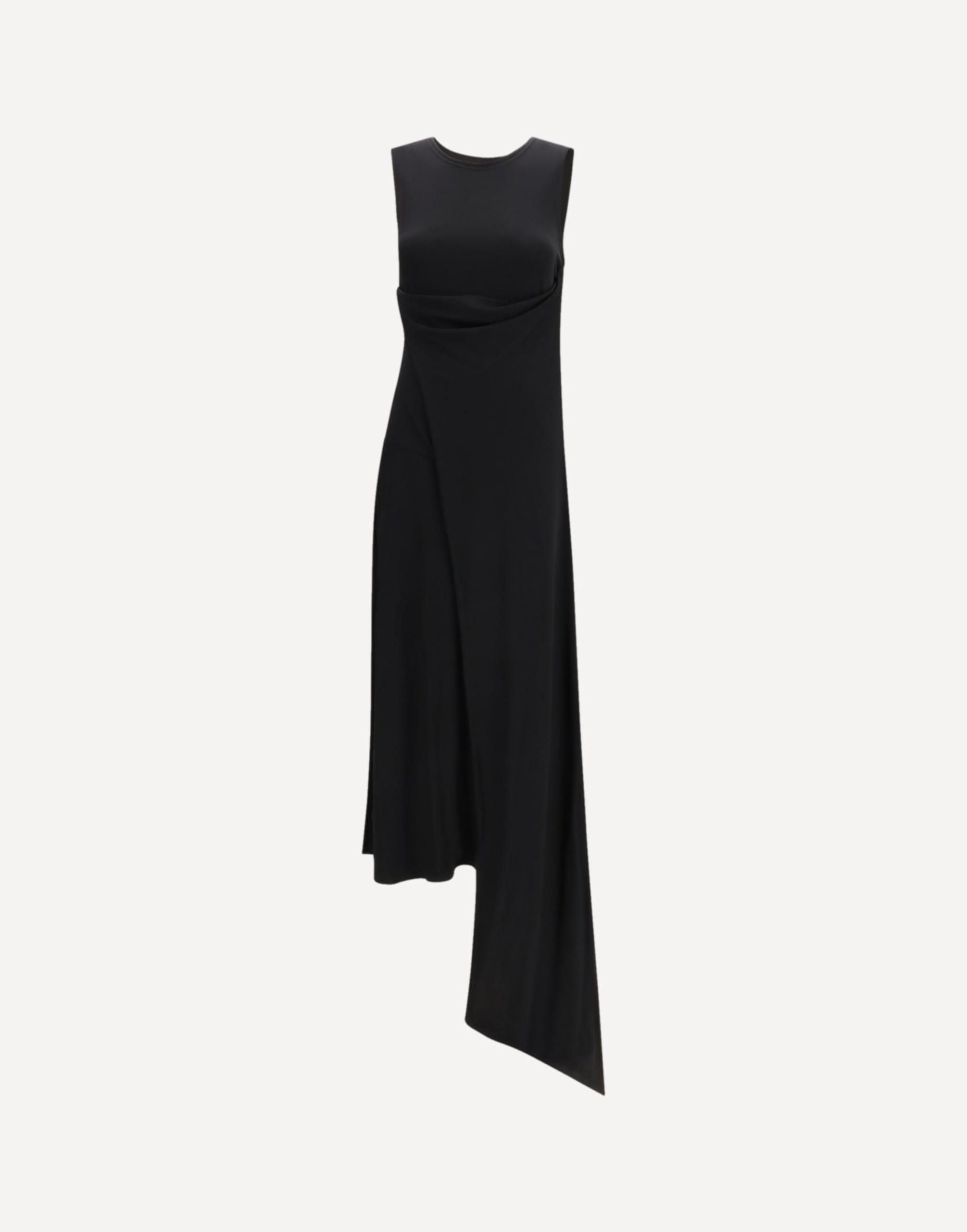 Ami Paris Long Jersey Dress With Lavallière