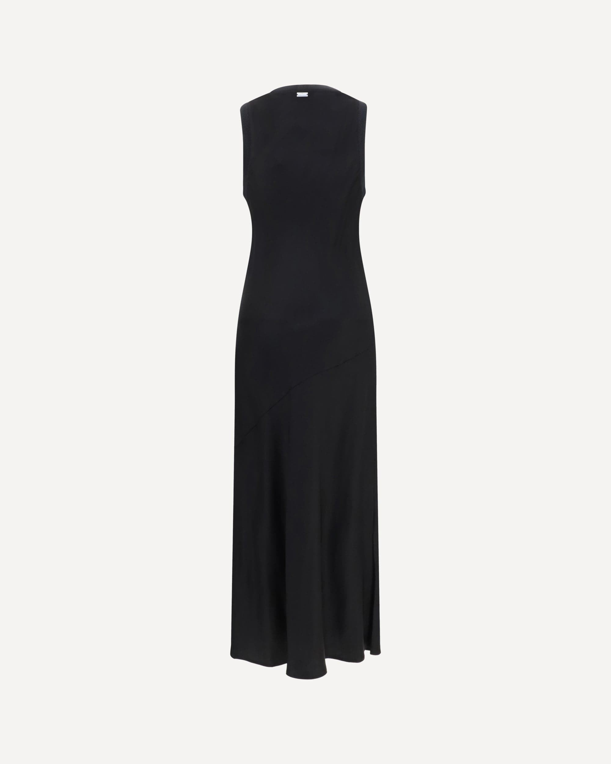Ami Paris Sleeveless Long Fluid Satin Dress - alternate view