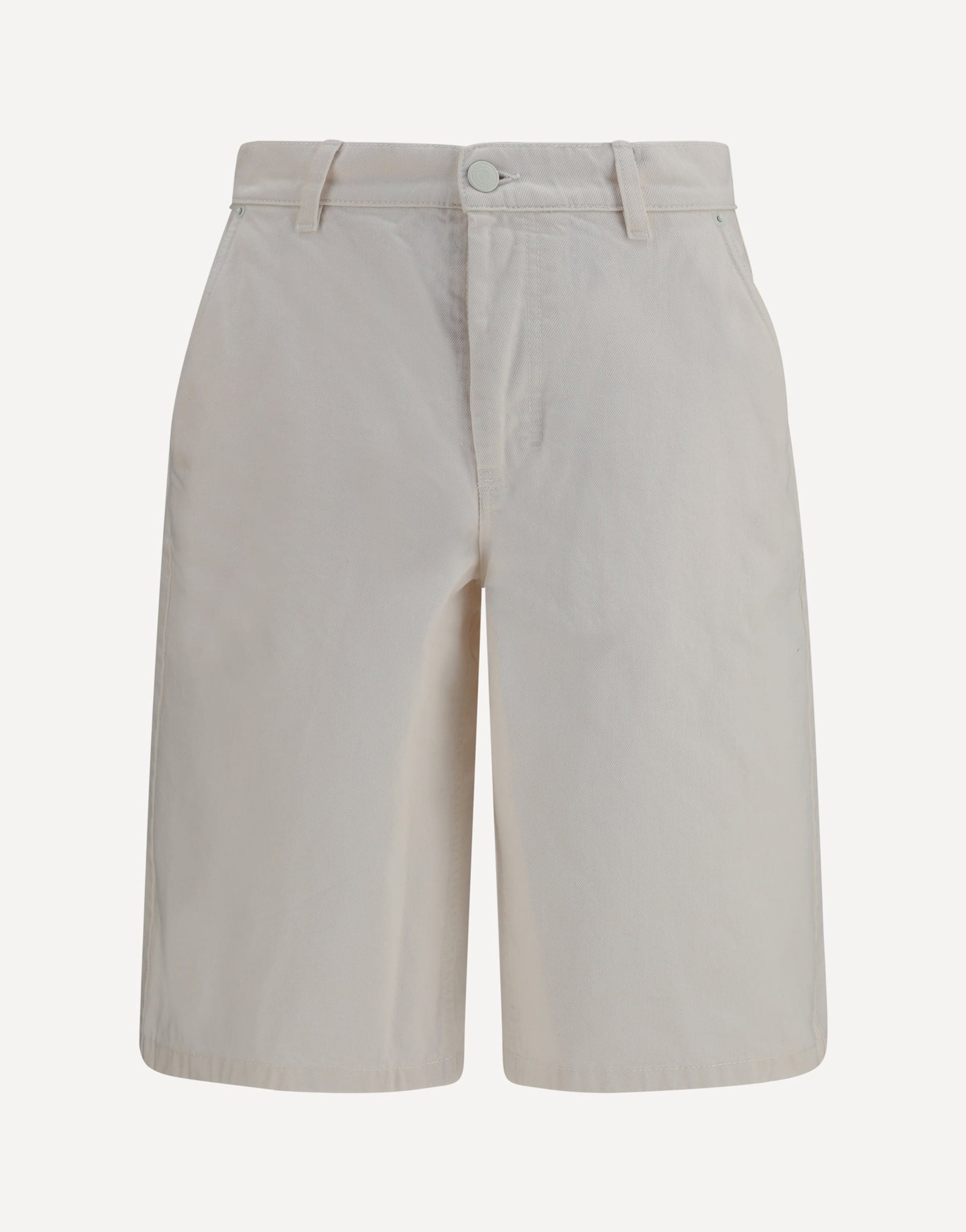 Ami Paris Wide Twill Cotton Shorts