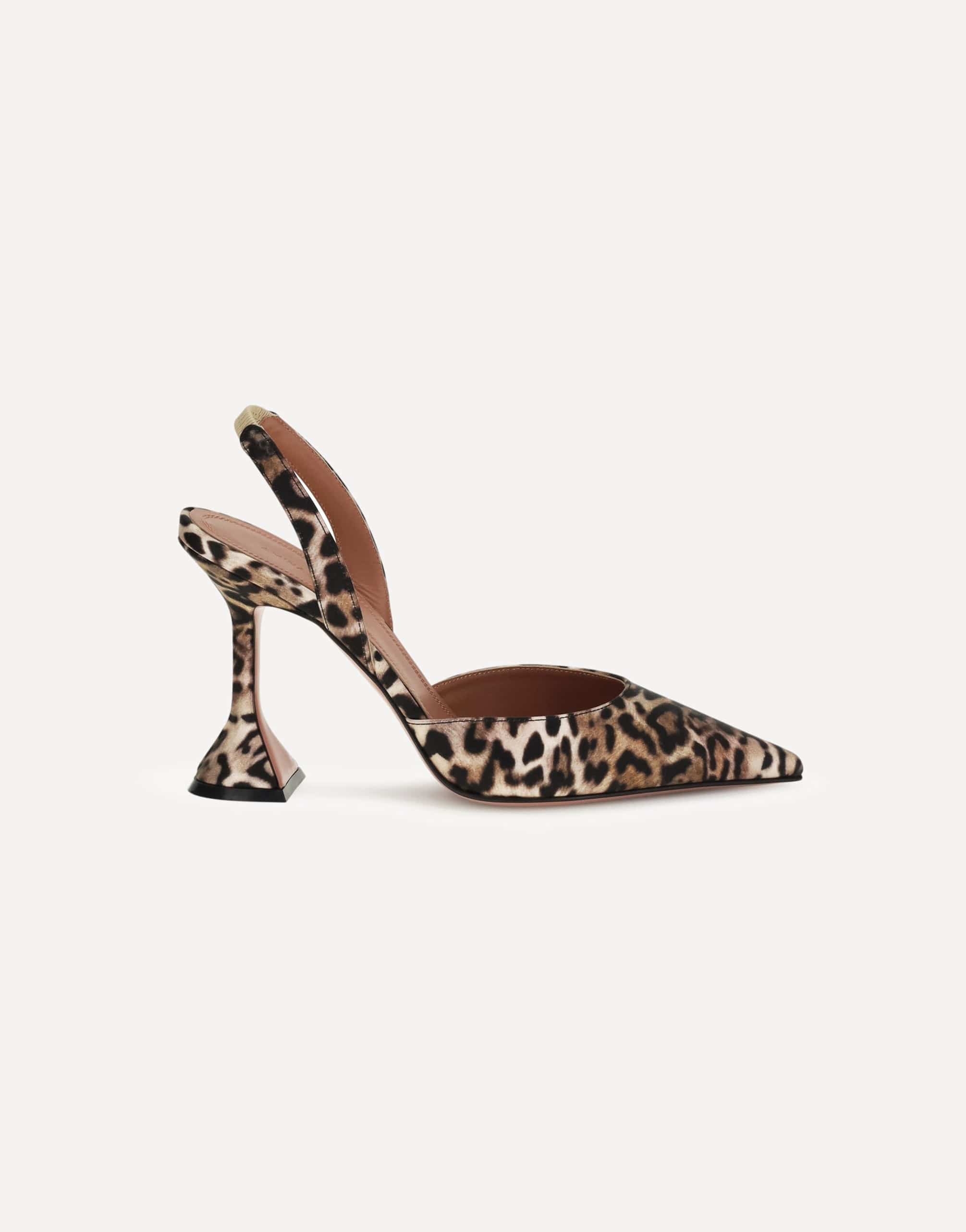 Amina Muaddi Holli Leopard Print Pumps