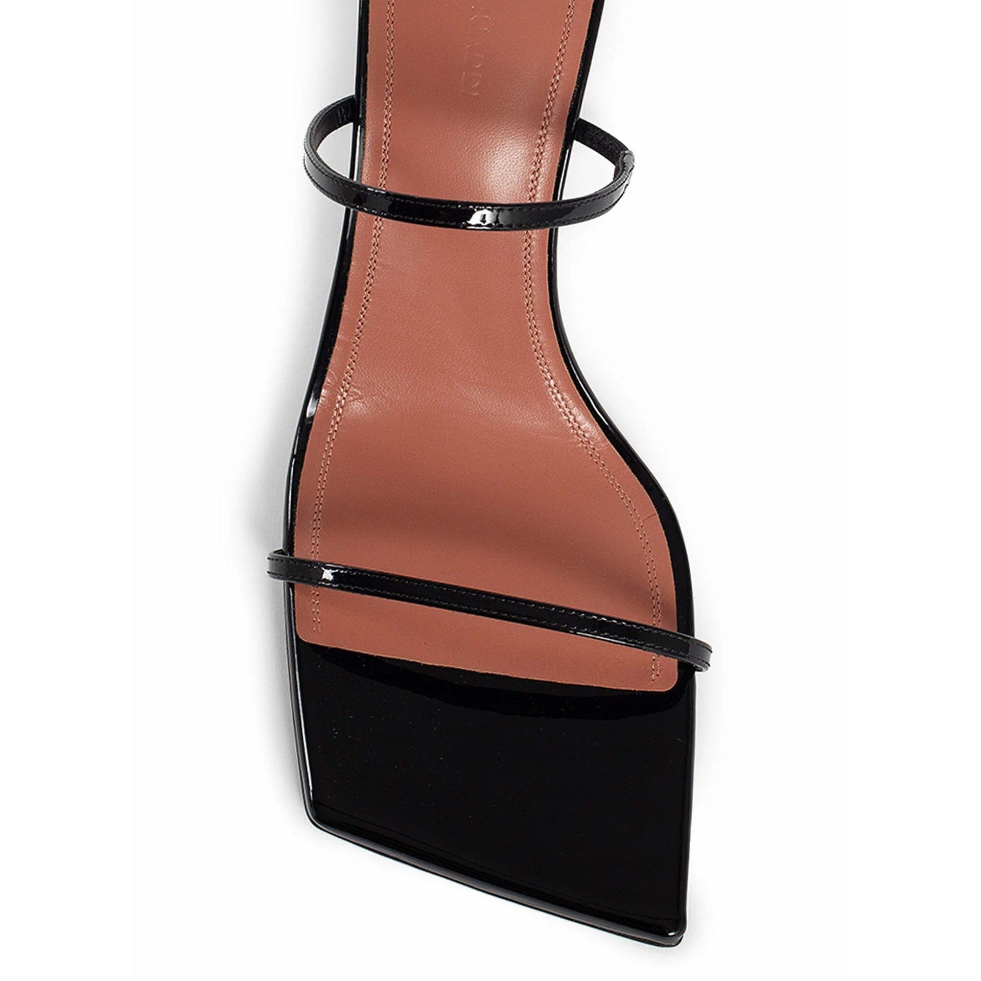 Amina Muaddi Maya Square Toe Patent Sandals