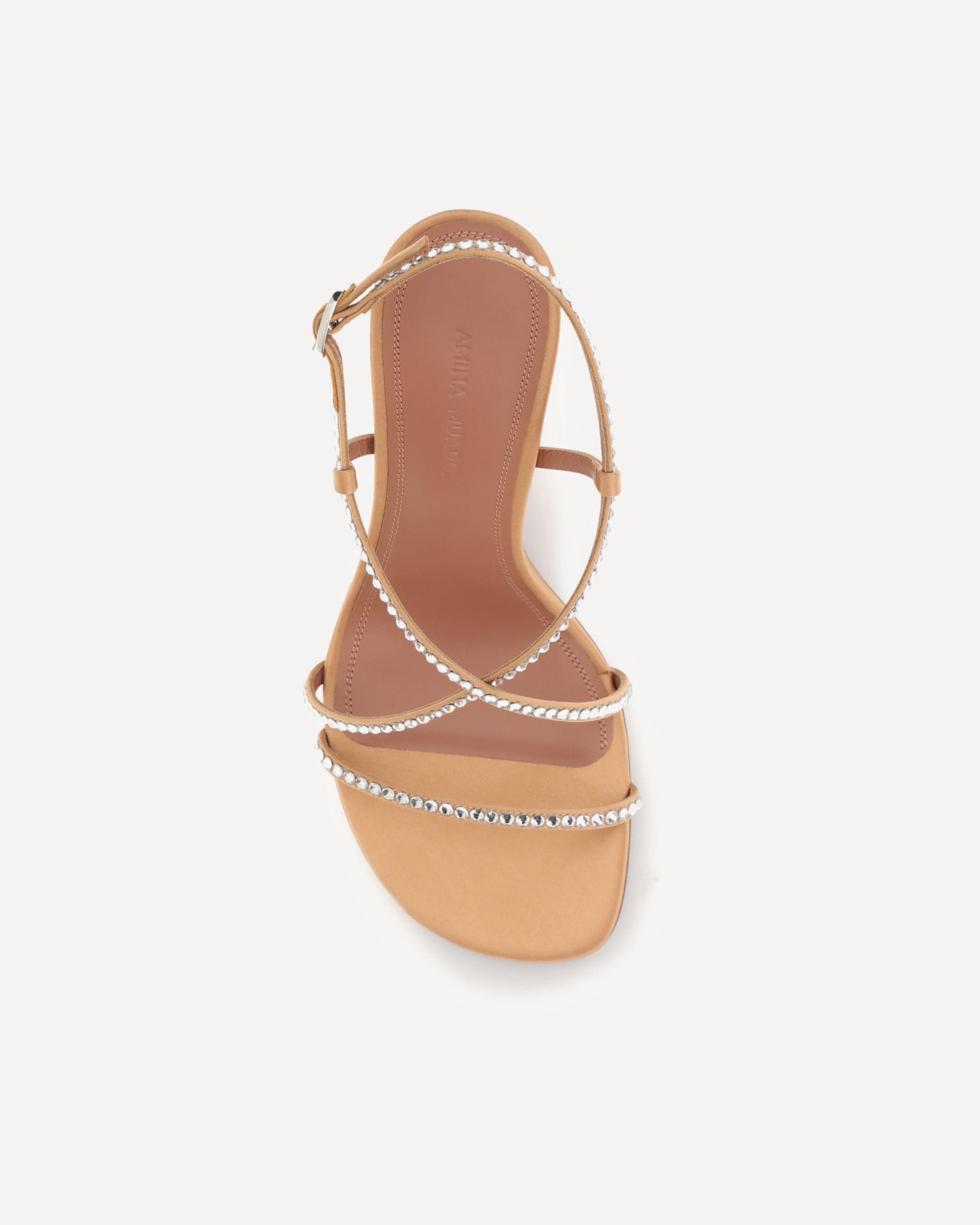 Amina Muaddi Amina Muaddi Sally Crystal Satin Sandals