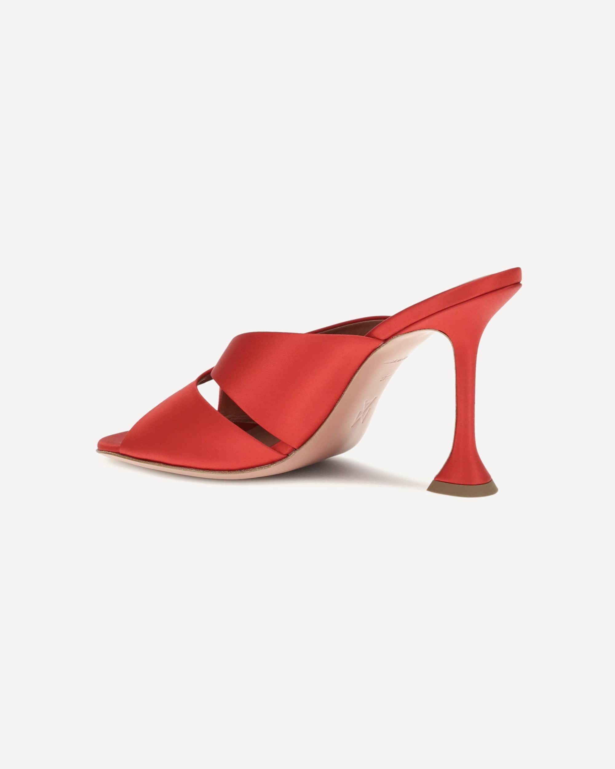 Amina Muaddi Salma Satin Sandals
