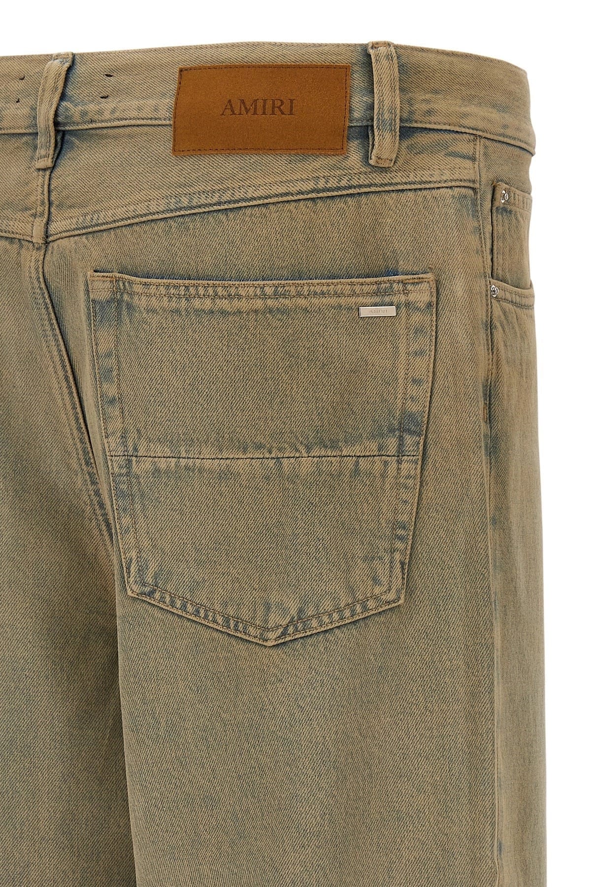 Amiri Amiri Beige Wide Leg Jeans