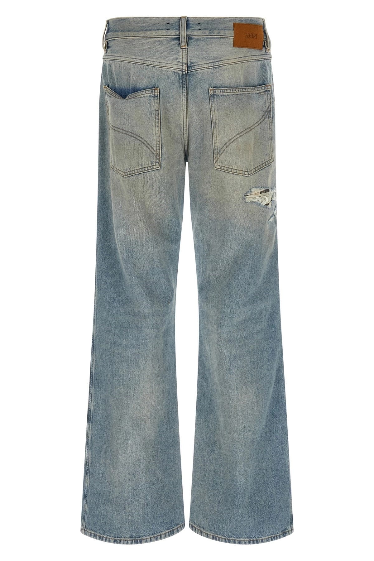 Amiri Checkered Repair Bootcut Jeans - alternate view