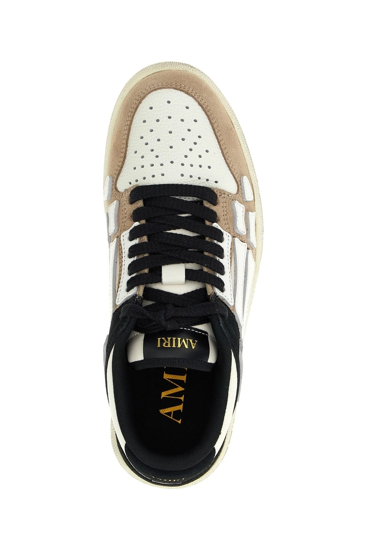 Amiri Amiri Distressed Skel Top Low Sneakers