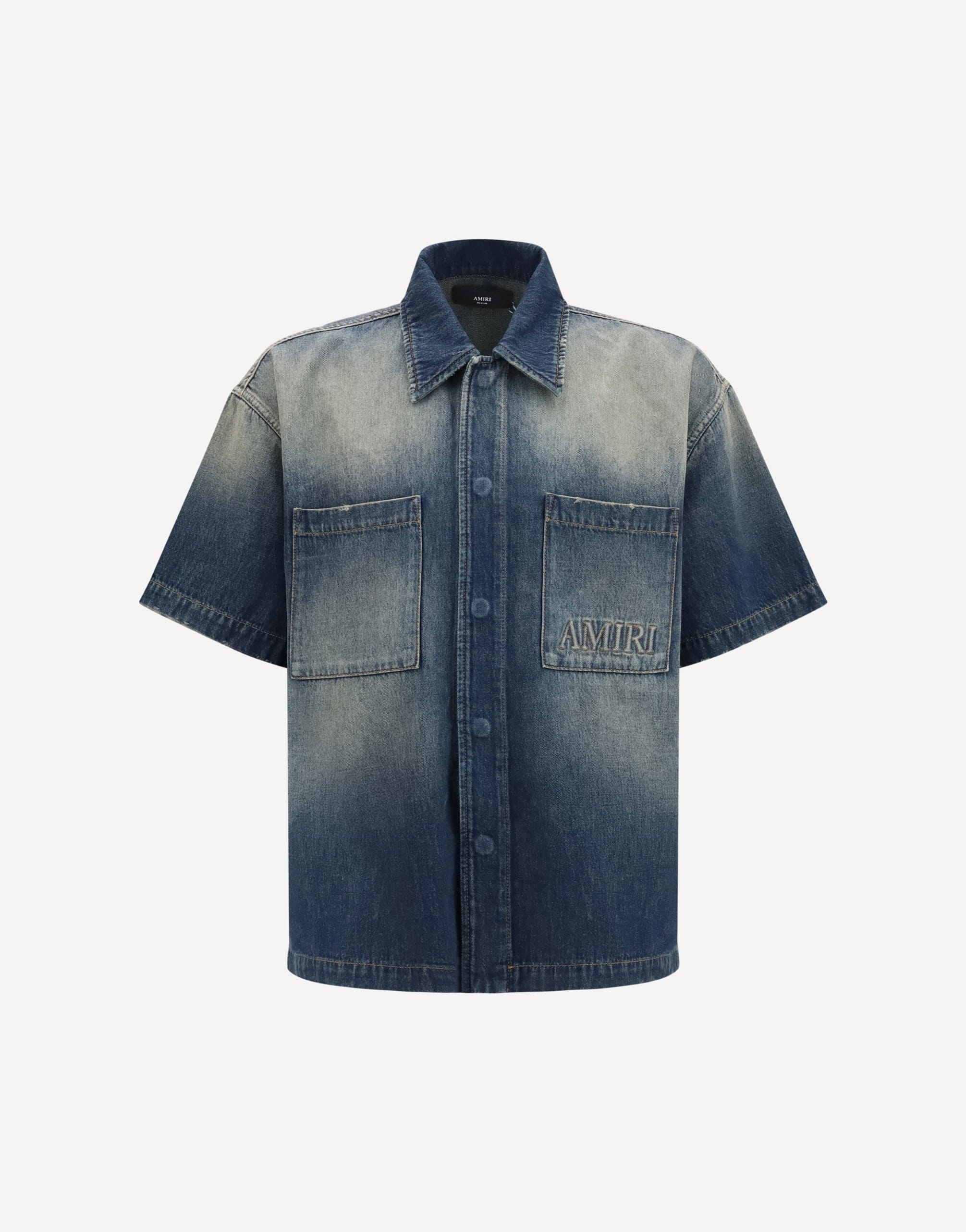 Amiri Amiri Embroidered Logo Denim Shirt