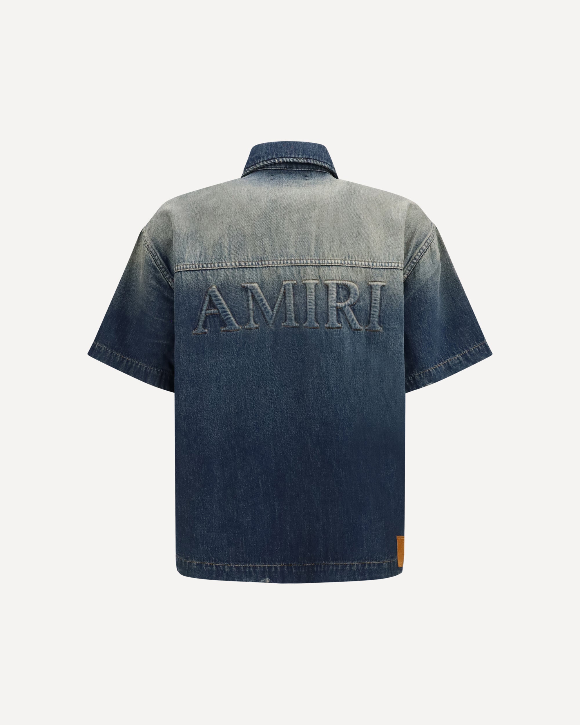 Amiri Embroidered Logo Denim Shirt | Sendegaro FR