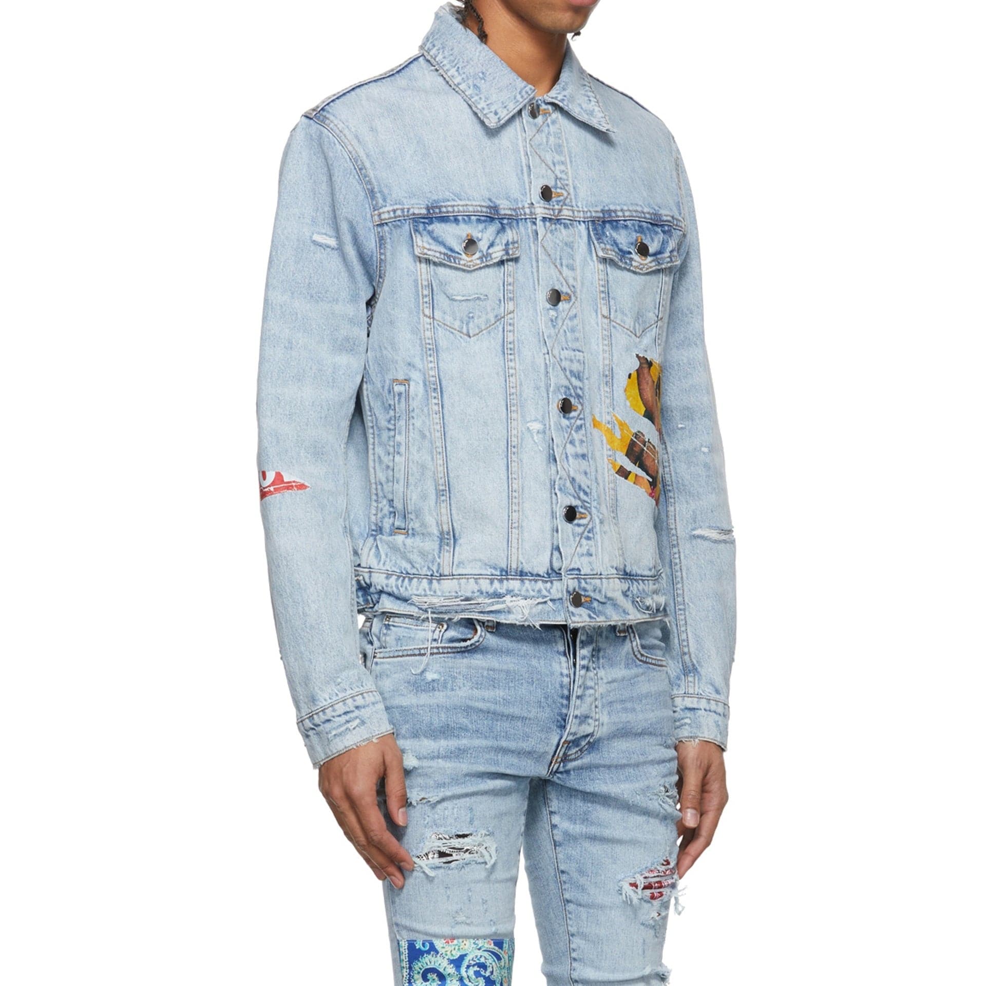 Amiri Playboy Magazine Trucker Denim Jacket - alternate view