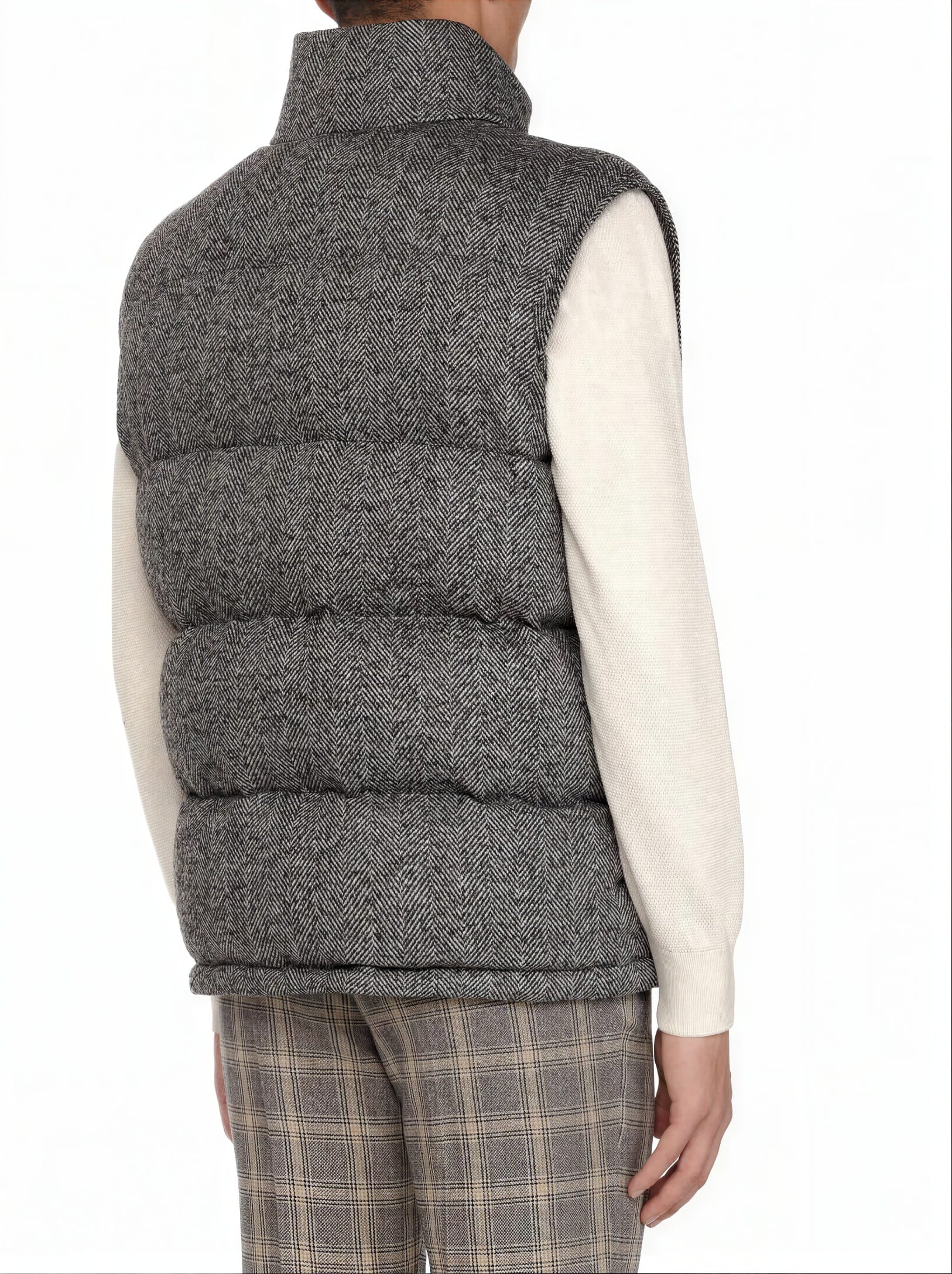 Dolce & Gabbana Herringbone Quilted Gilet Vest