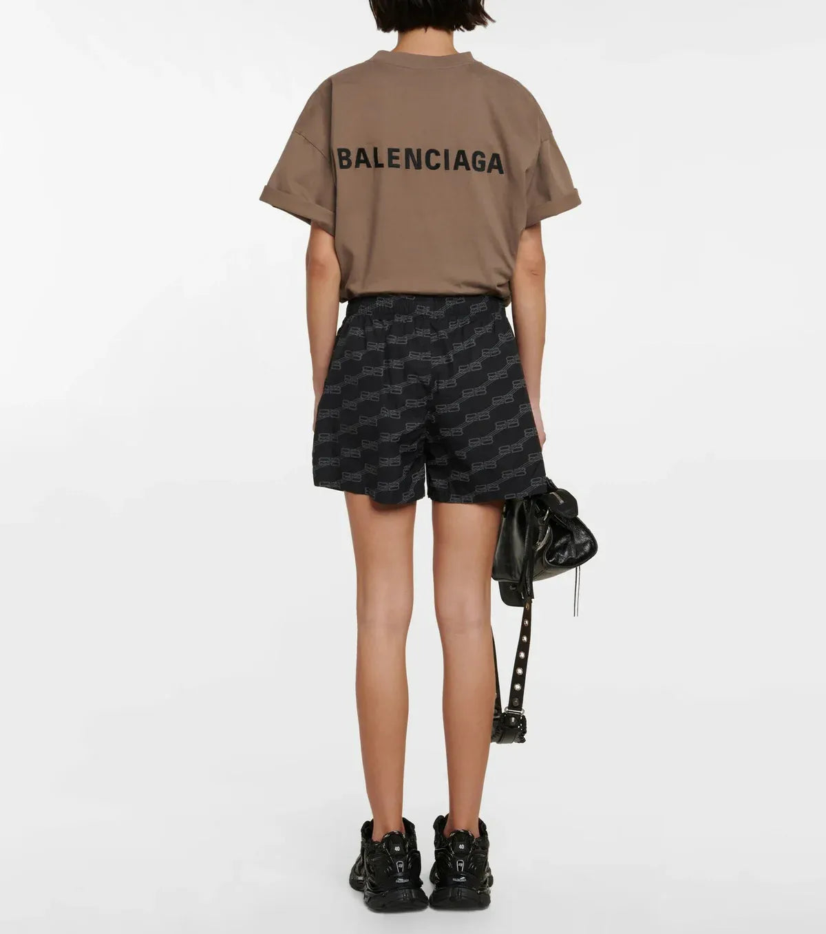 Balenciaga Balenciaga BB Allover Printed Cotton Shorts