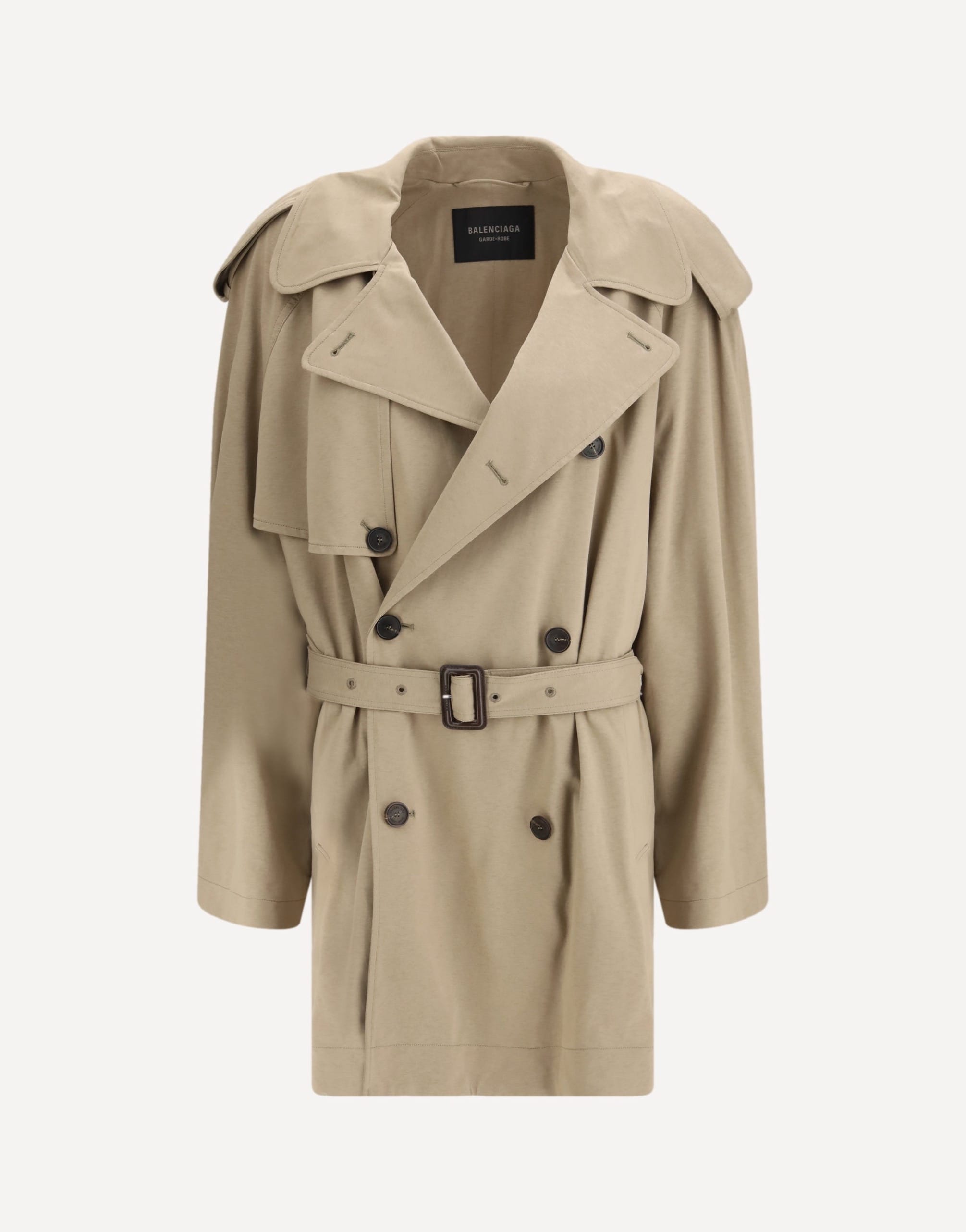 Balenciaga Belted Double-Breasted Trench Coat