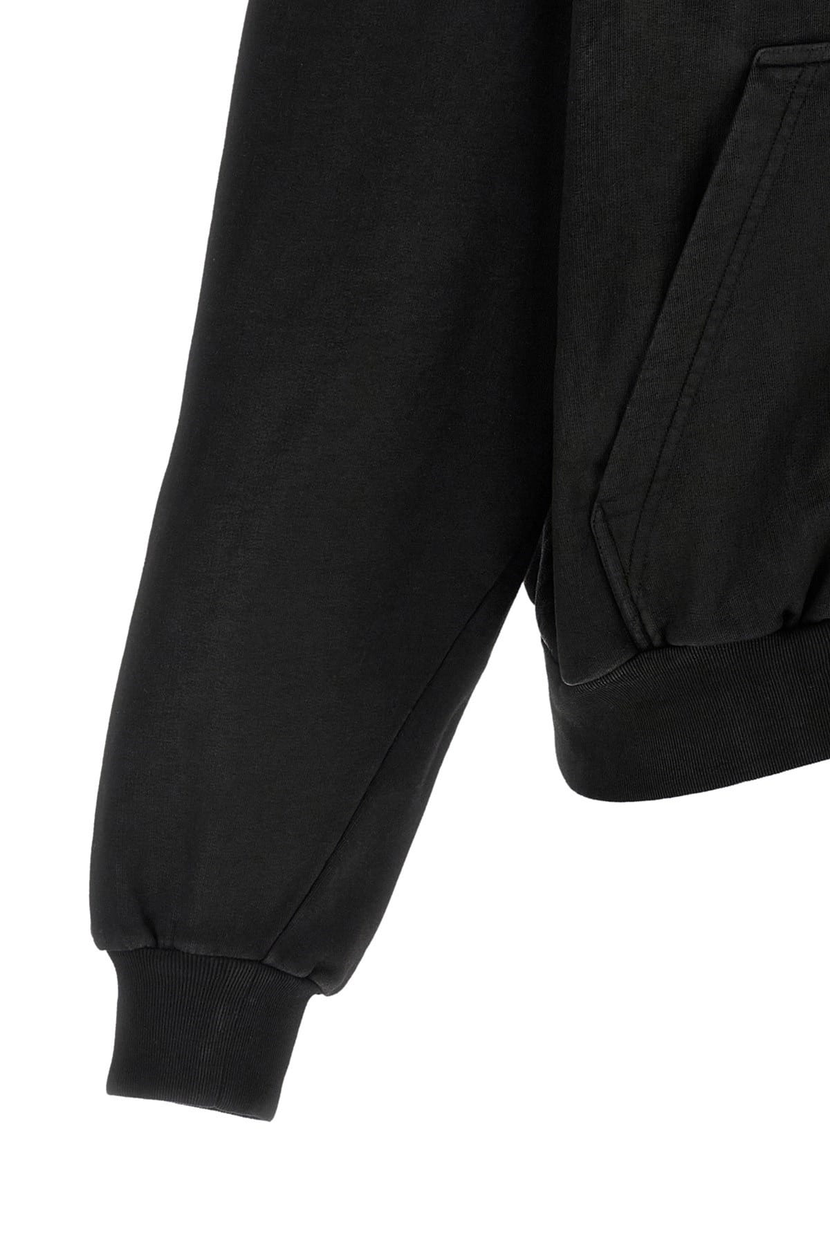 Balenciaga Balenciaga Black Cropped Zip Hoodie