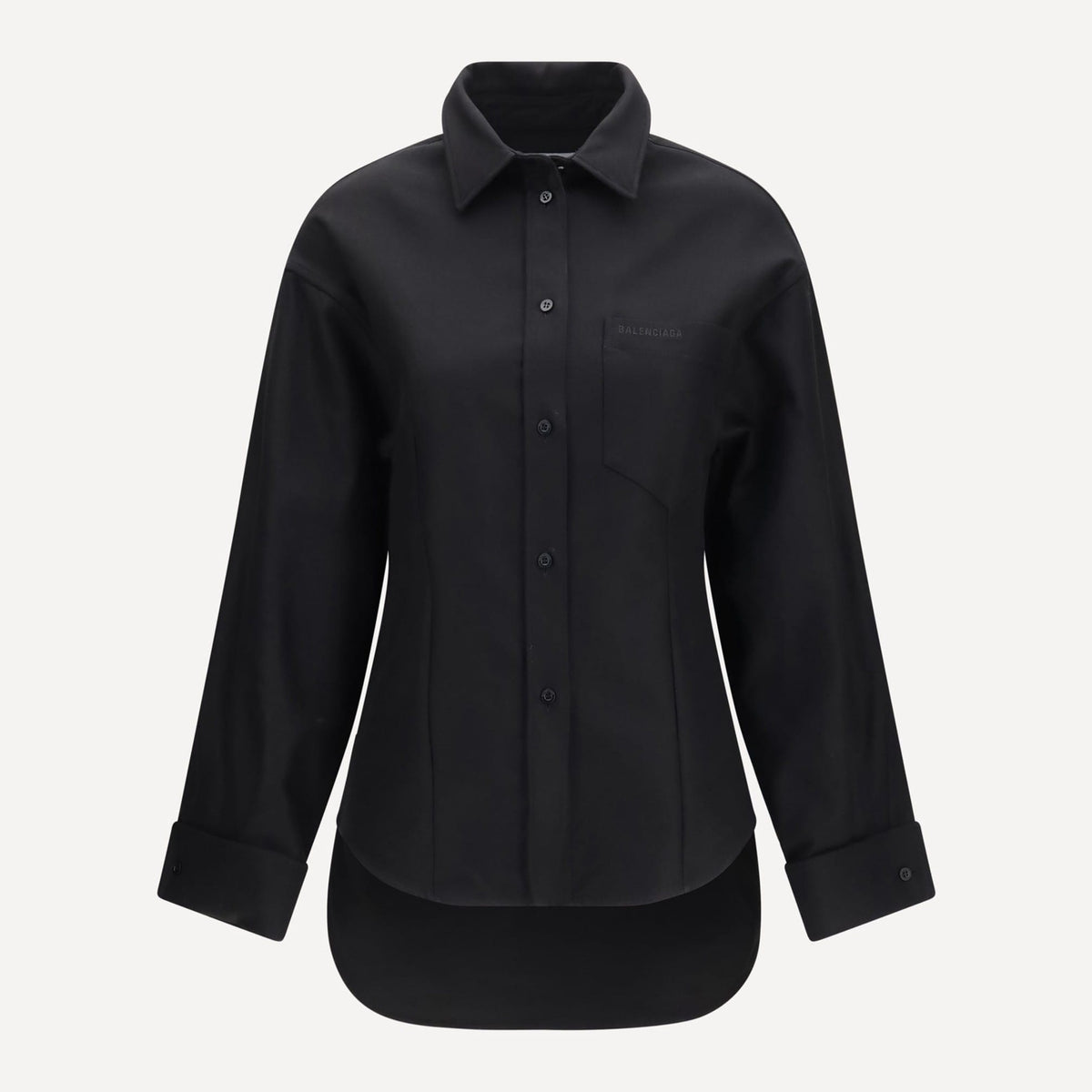 balenciaga black dress shirt Balenciaga Men's' Fluid Shirt in Black