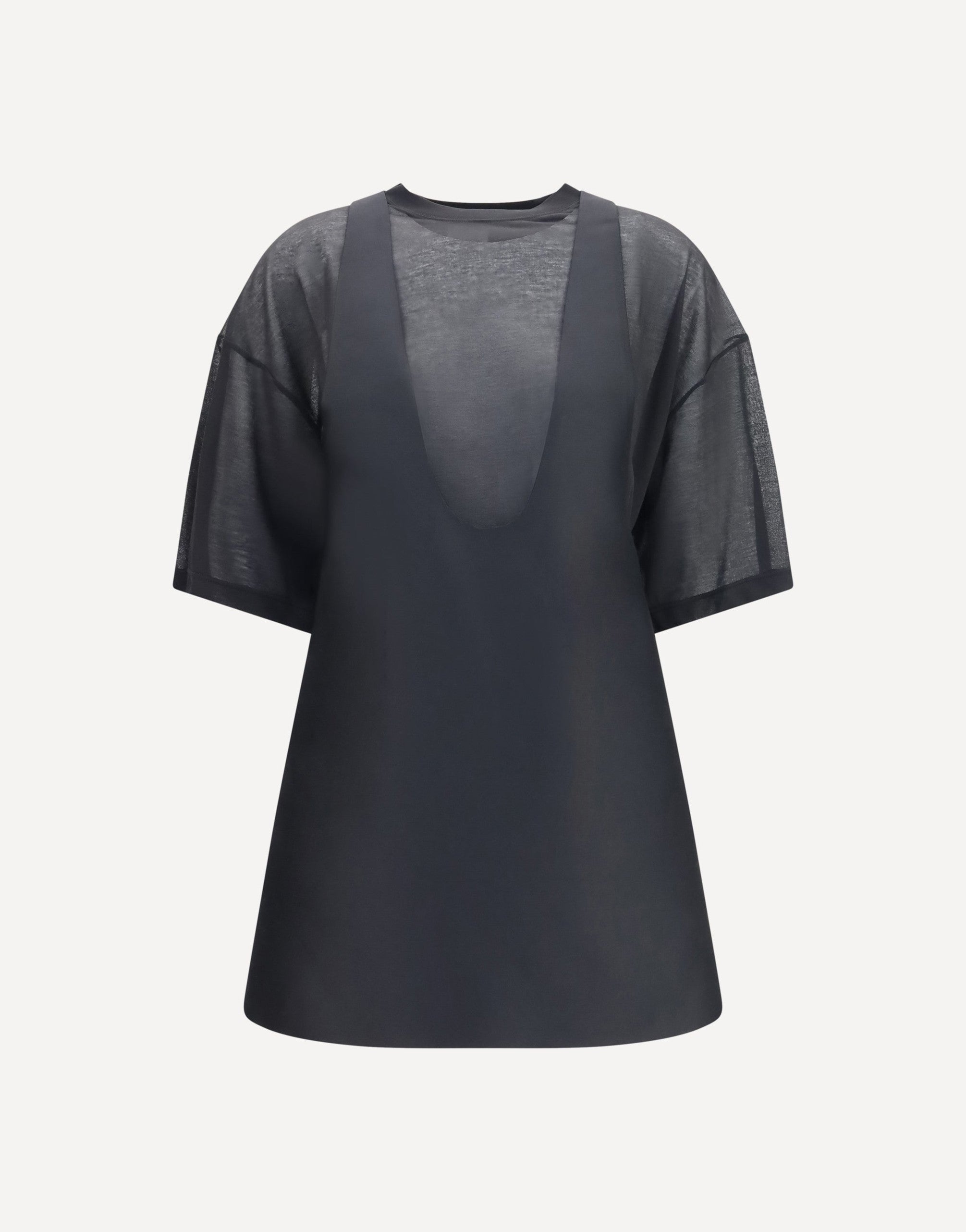 Balenciaga Hybrid Dress With Sheer T-Shirt