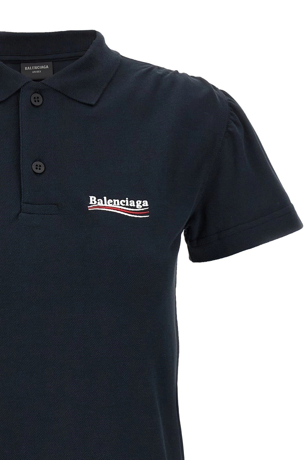 Balenciaga Balenciaga Logo Embroidered Polo Shirt