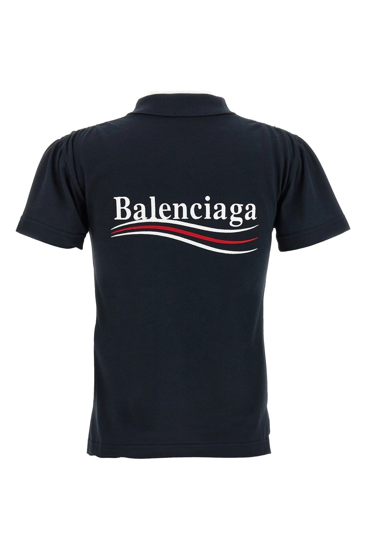 Balenciaga 로고 자수 폴로 셔츠 - alternate view