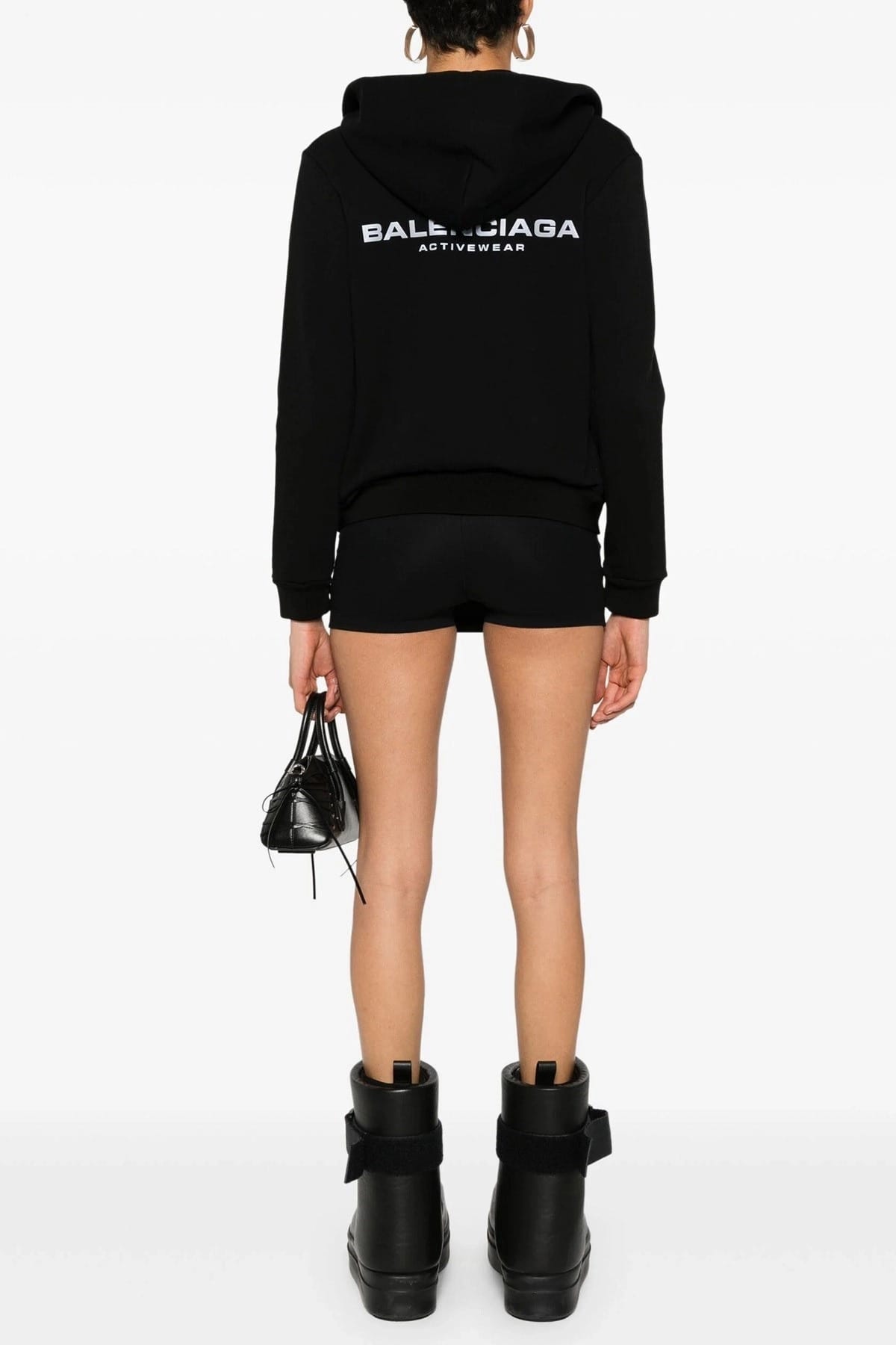 Balenciaga Hoodie mit Logo-Print und Reißverschluss - alternate view