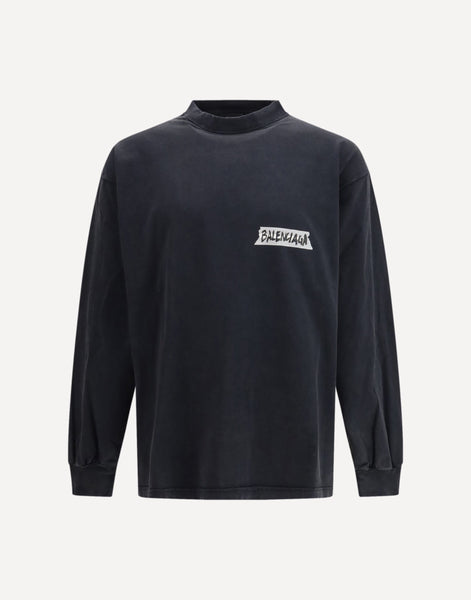 トップス BALENCIAGA personas self long sleeve t Balenciaga Long-Sleeve Masking Tape T-Shirt | Sendegaro JP