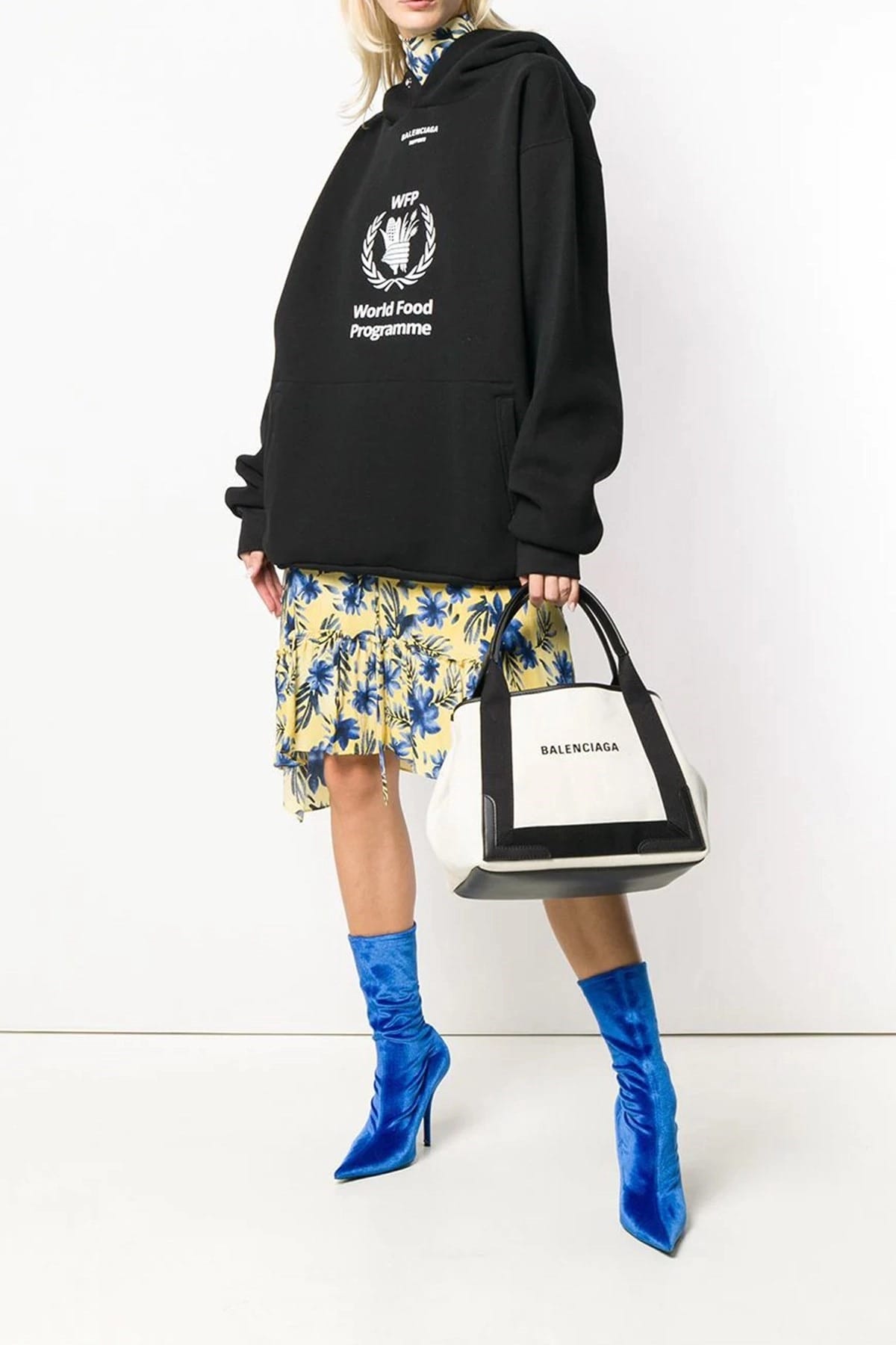 Balenciaga Navy Cabas Small Shopping Bag - alternate view
