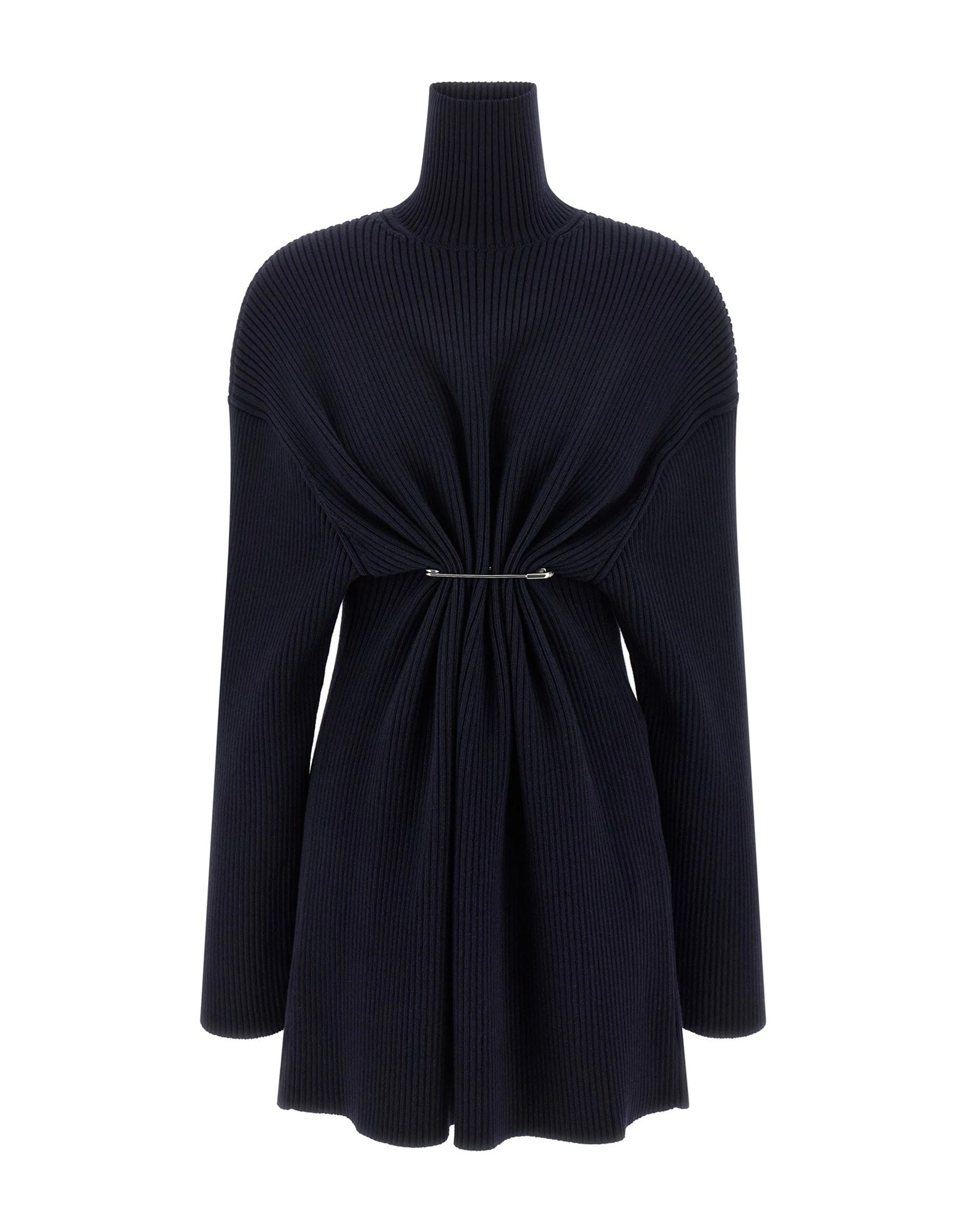 Balenciaga Balenciaga Pinched Ribbed Knit Mini Dress