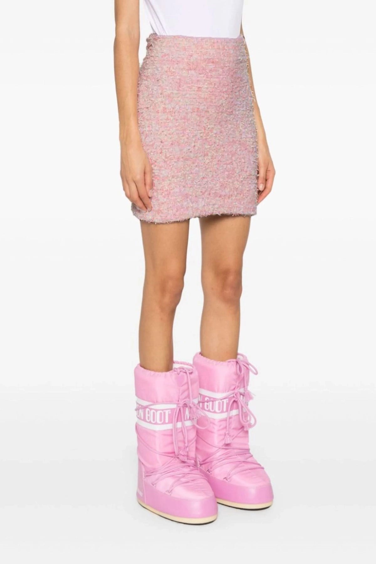 Balenciaga Pink Tweed Mini Skirt - alternate view