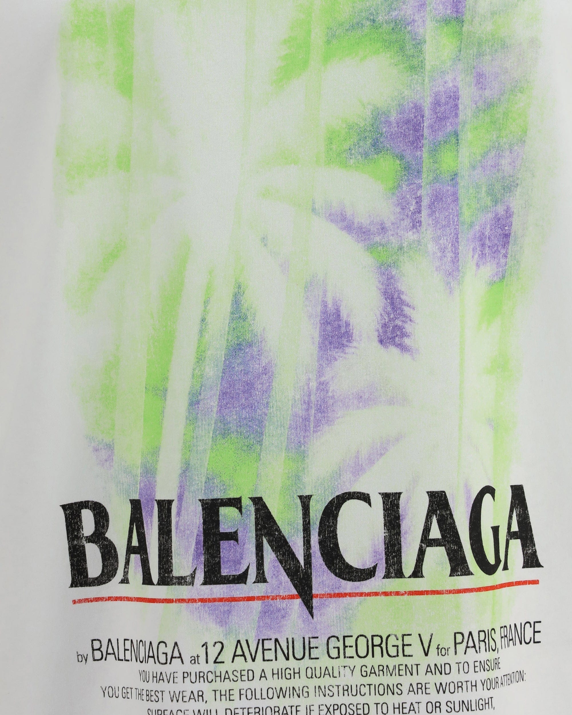 Camiseta de algodão estampada Balenciaga