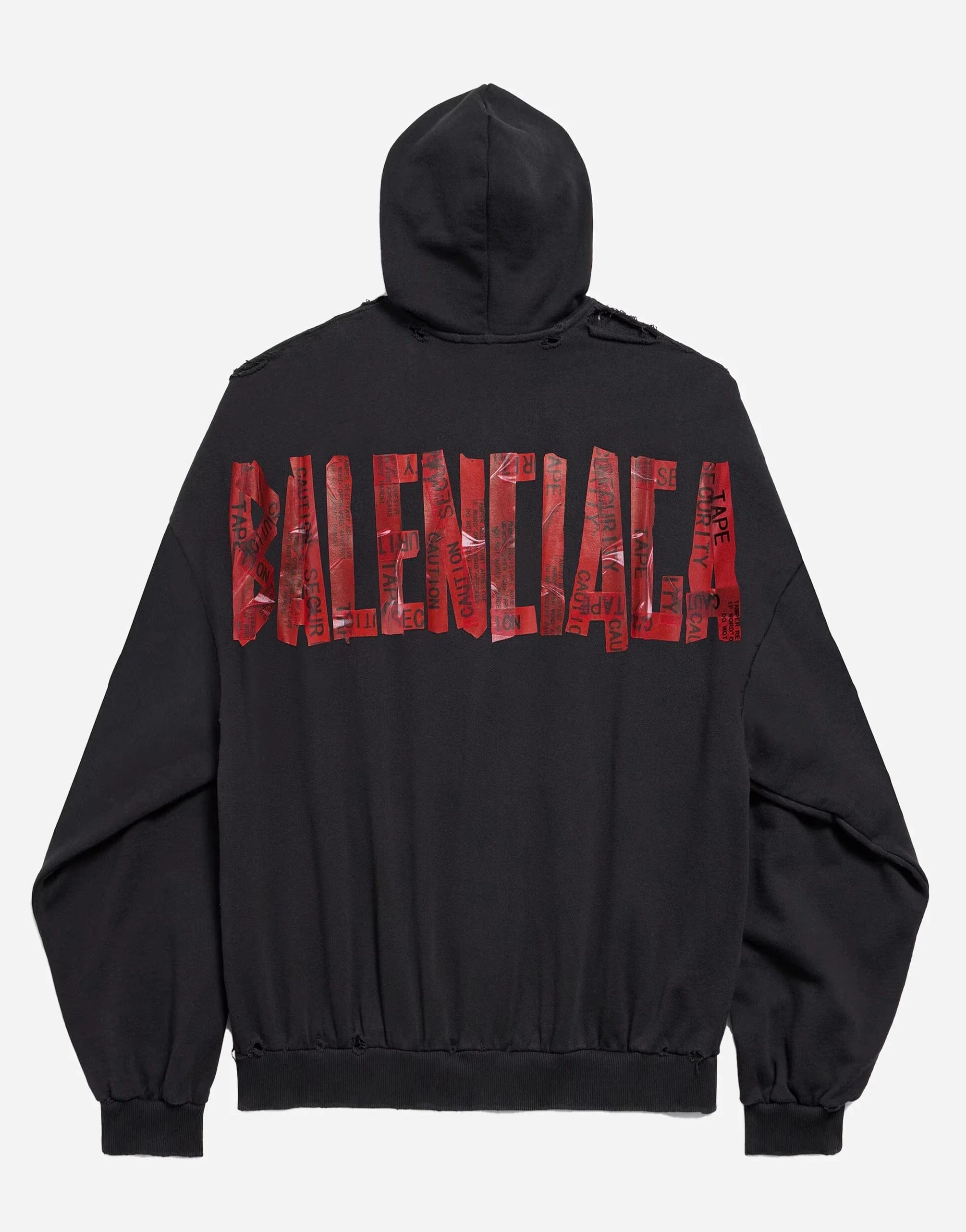 バレンシアガセキュリティテープロゴ大きなジップアップパーカー バレンシアガセキュリティテープロゴ大きなジップアップパーカー