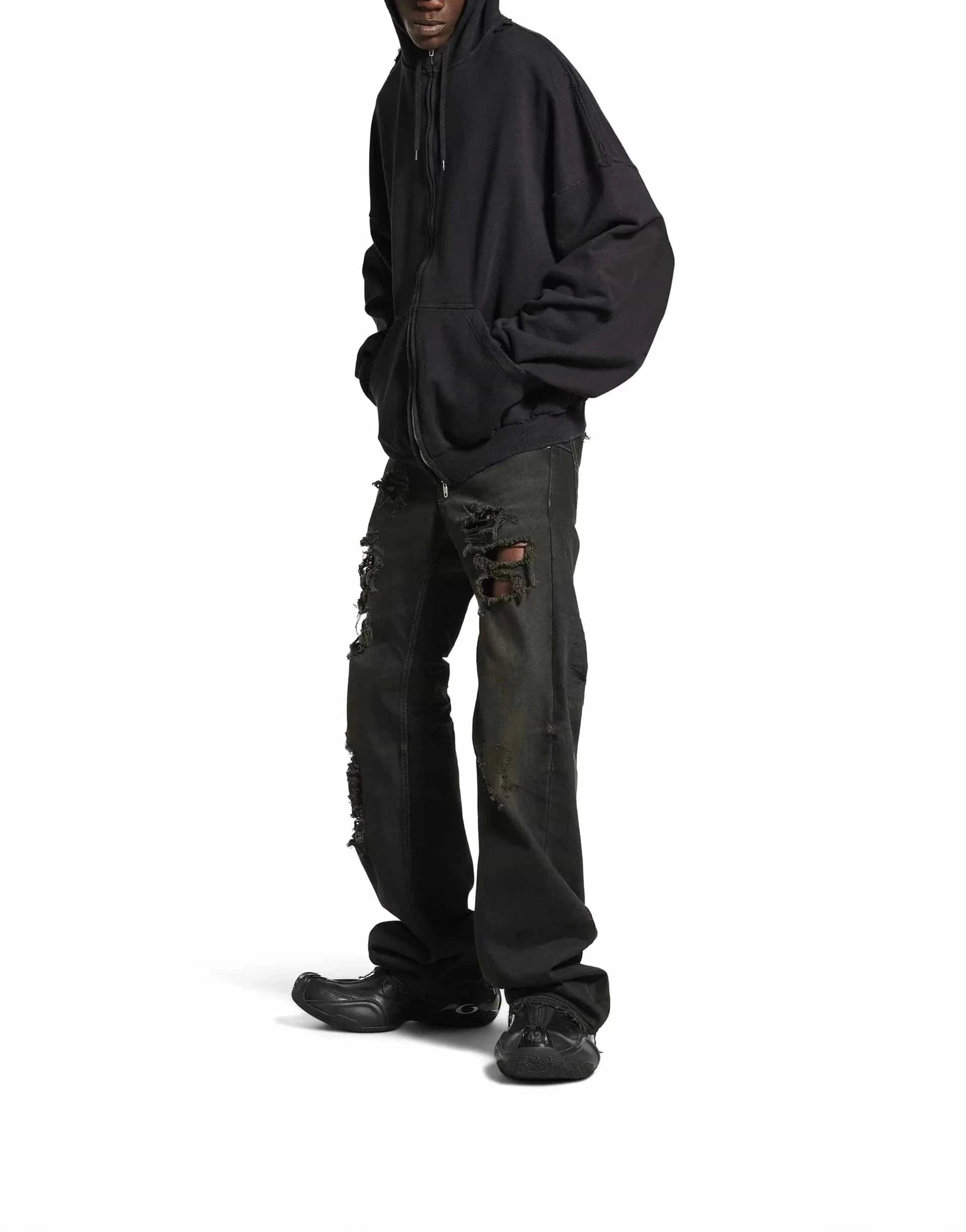 Balenciaga Security Tape Logo Large Zip-up Hoodie | Sendegaro TR Balenciaga Security Tape Logo Large Zip-up Hoodie | Sendegaro TR