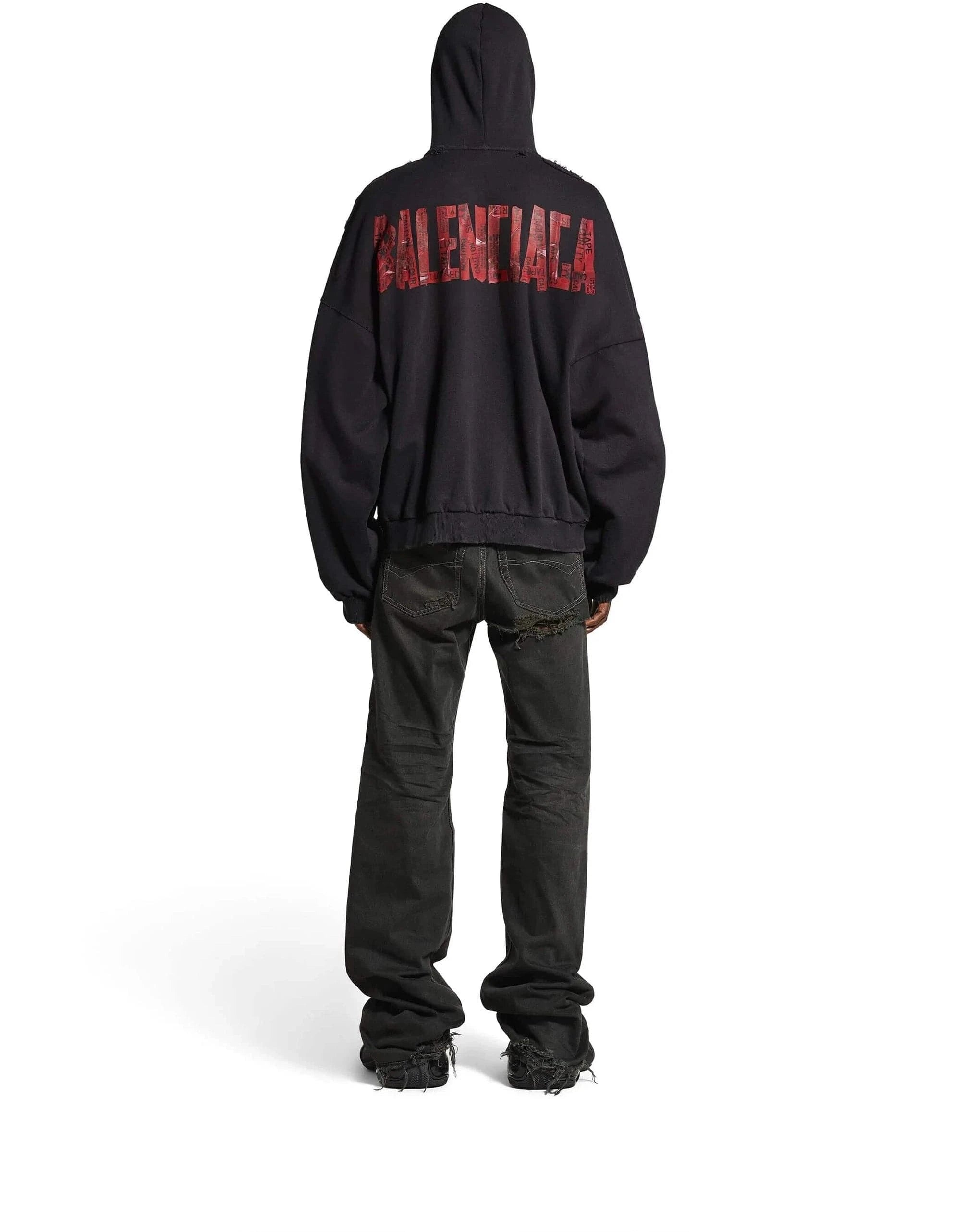 Balenciaga Security Tape Logo Large Zip-up Hoodie | Sendegaro BR Balenciaga Security Tape Logo Large Zip-up Hoodie | Sendegaro BR