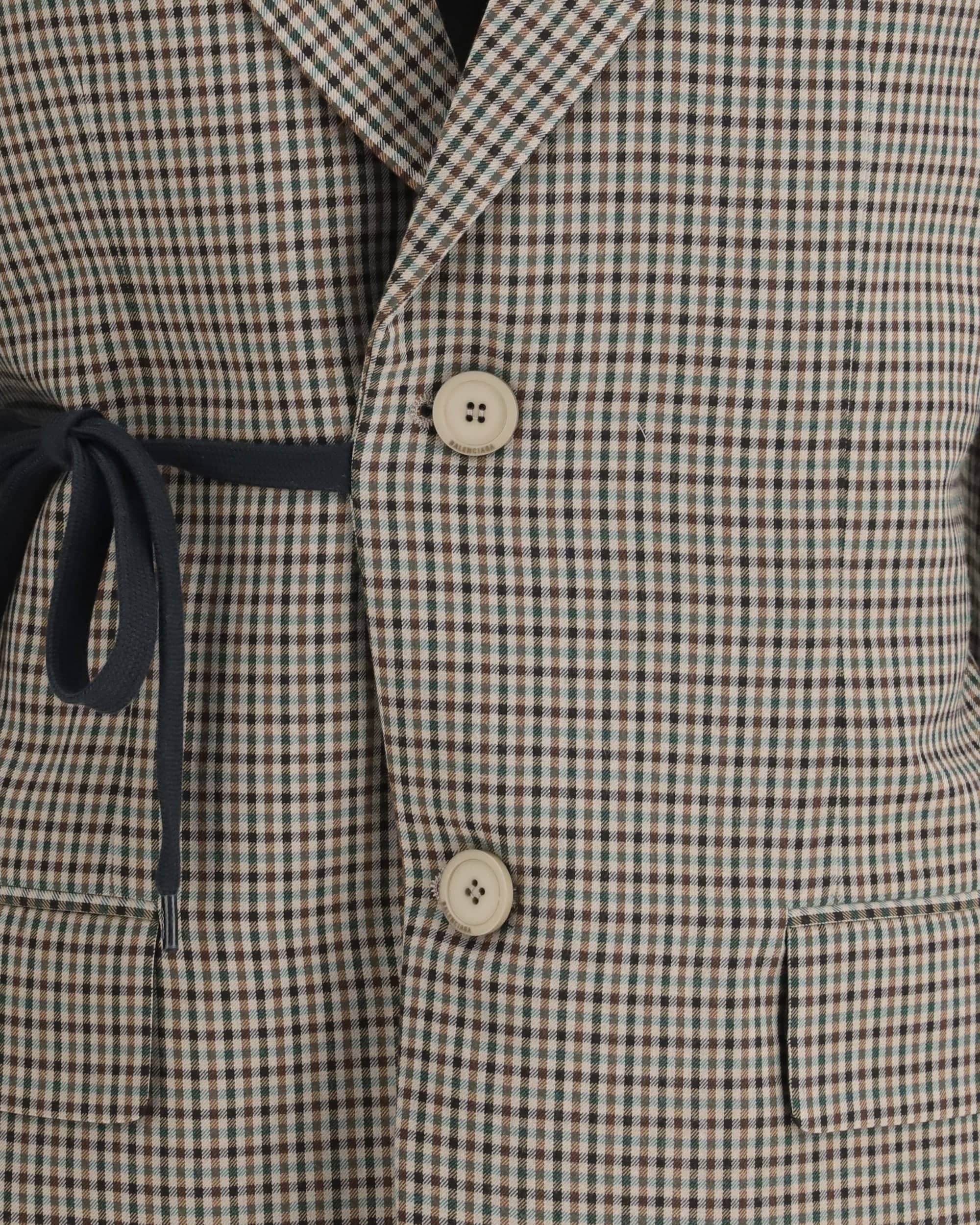 Balenciaga Single-Breasted Vichy Jacket