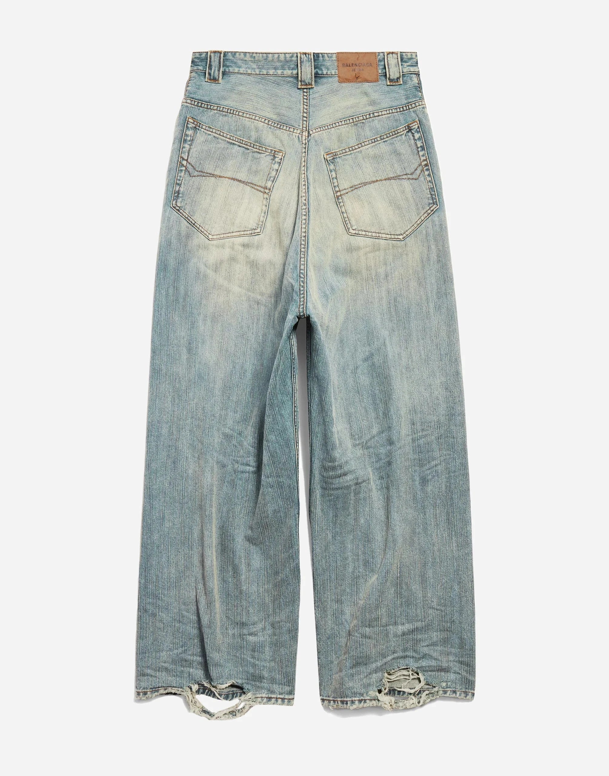 Balenciaga Stained Effect Baggy Jeans
