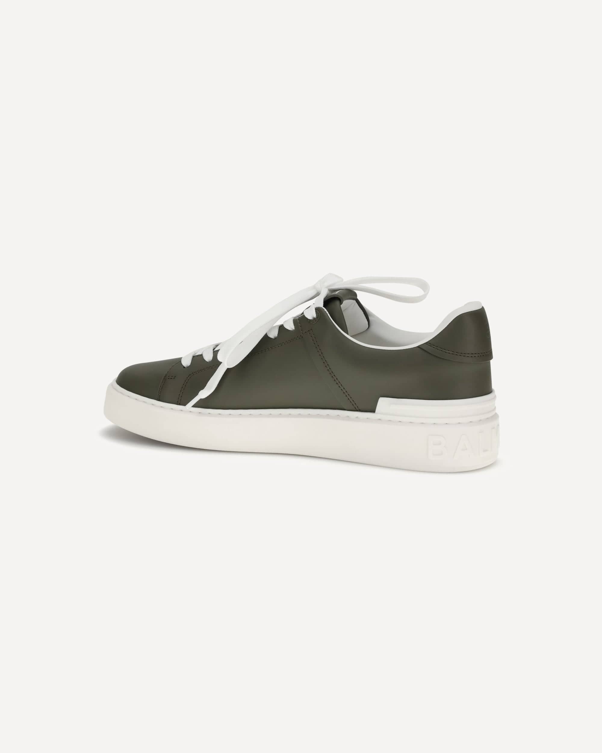 Balmain B-Court Sneakers In Calfskin Leather