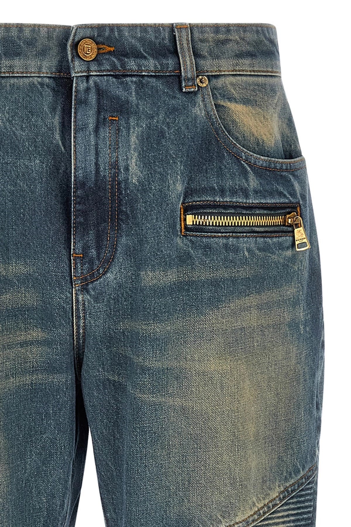 (希少)balmain Biker Denim Pants Balmain Biker Straight Leg Jeans | Sendegaro ZA