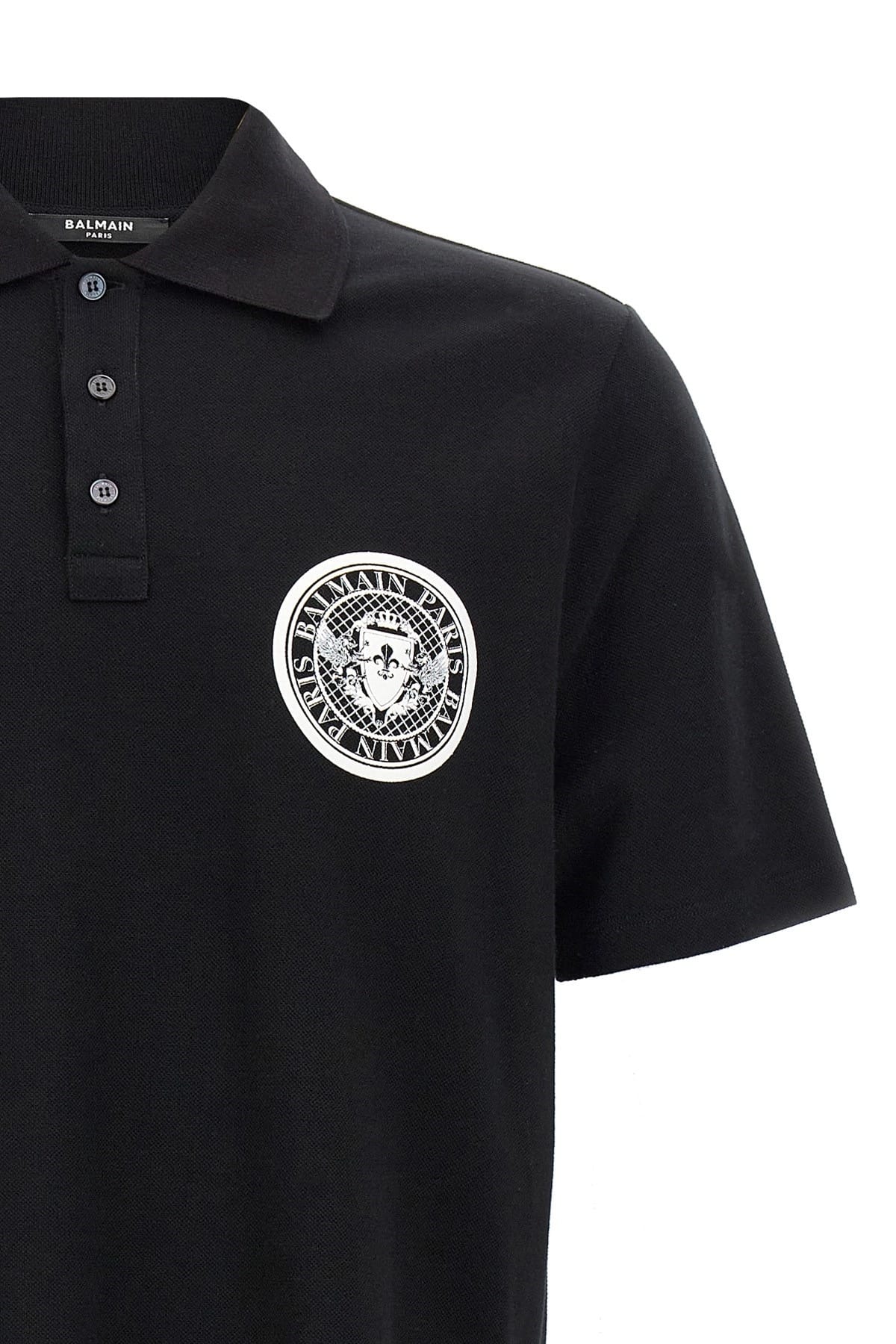 Balmain Balmain Coin Print Polo Shirt