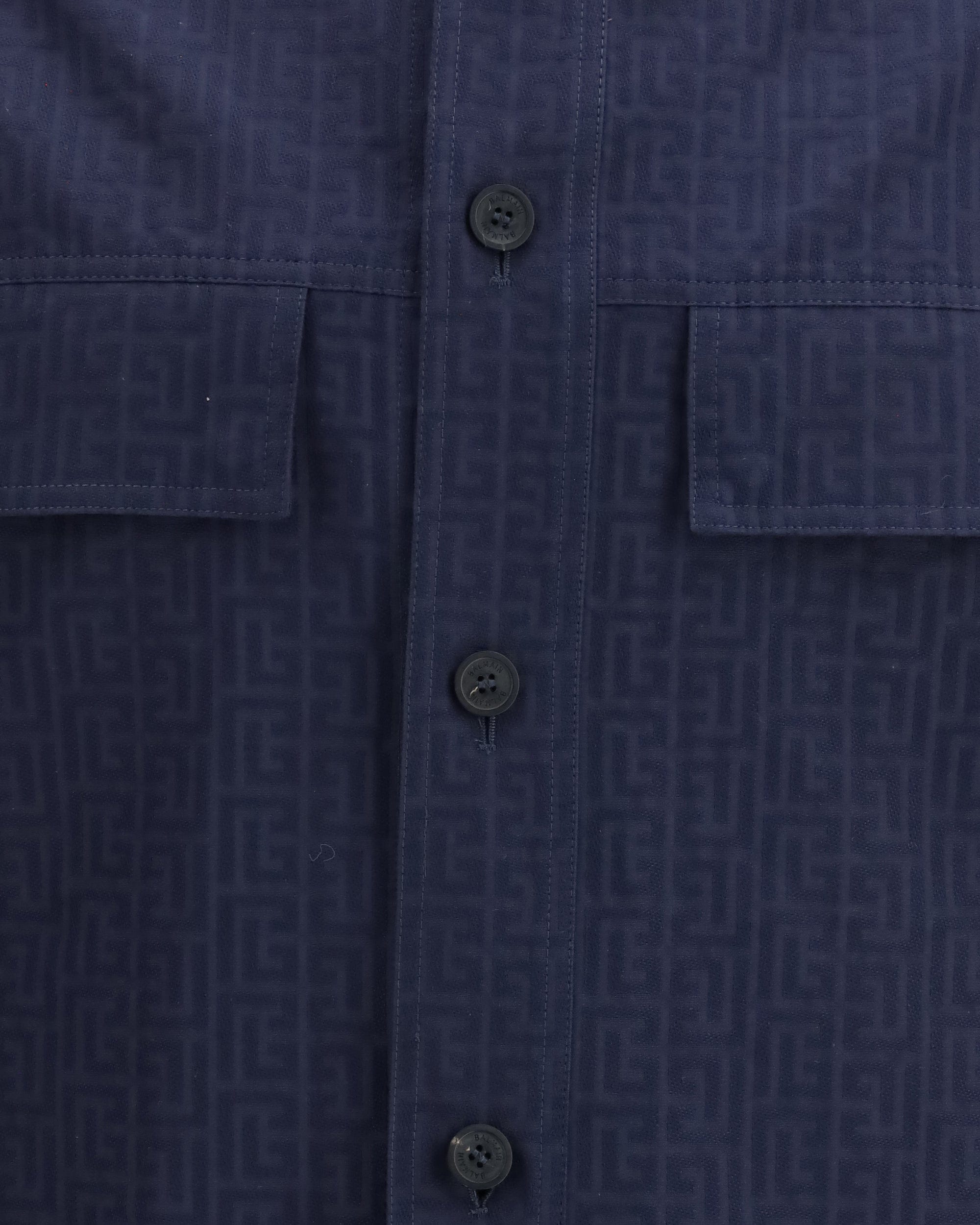 Balmain Cotton Monogram Jacquard Overshirt