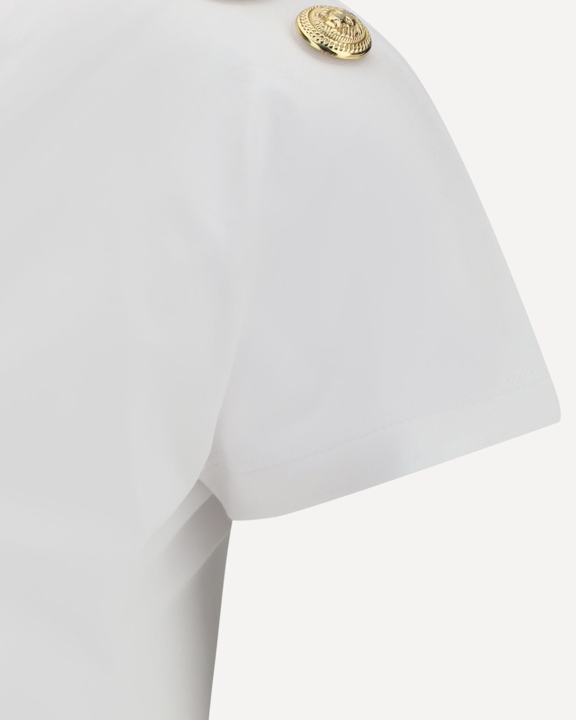 Balmain Draped T-Shirt With Gold Lion Head Buttons