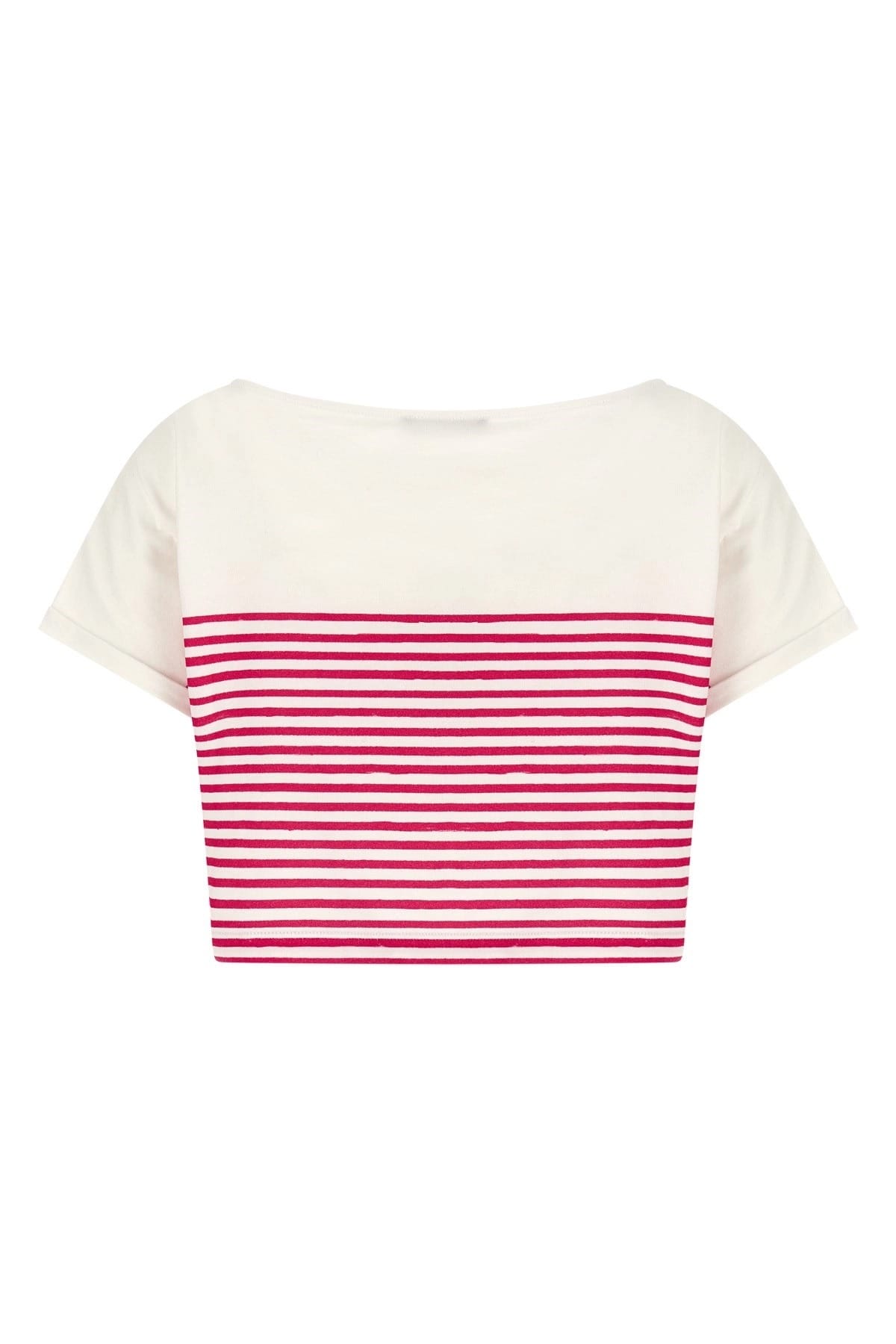 Balmain Balmain Fuchsia Marinière T-Shirt