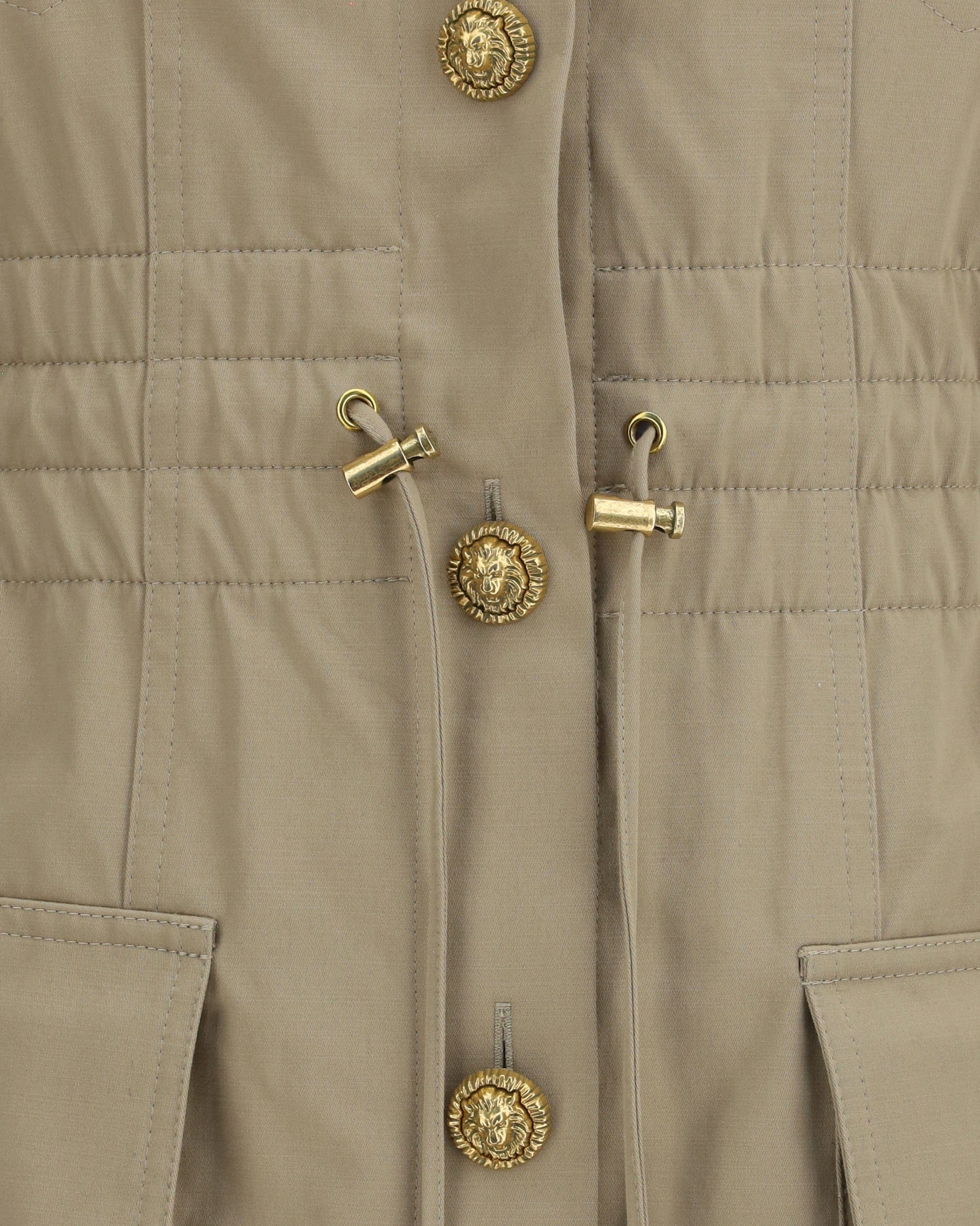 Balmain Gabardine Dress With Four Pockets