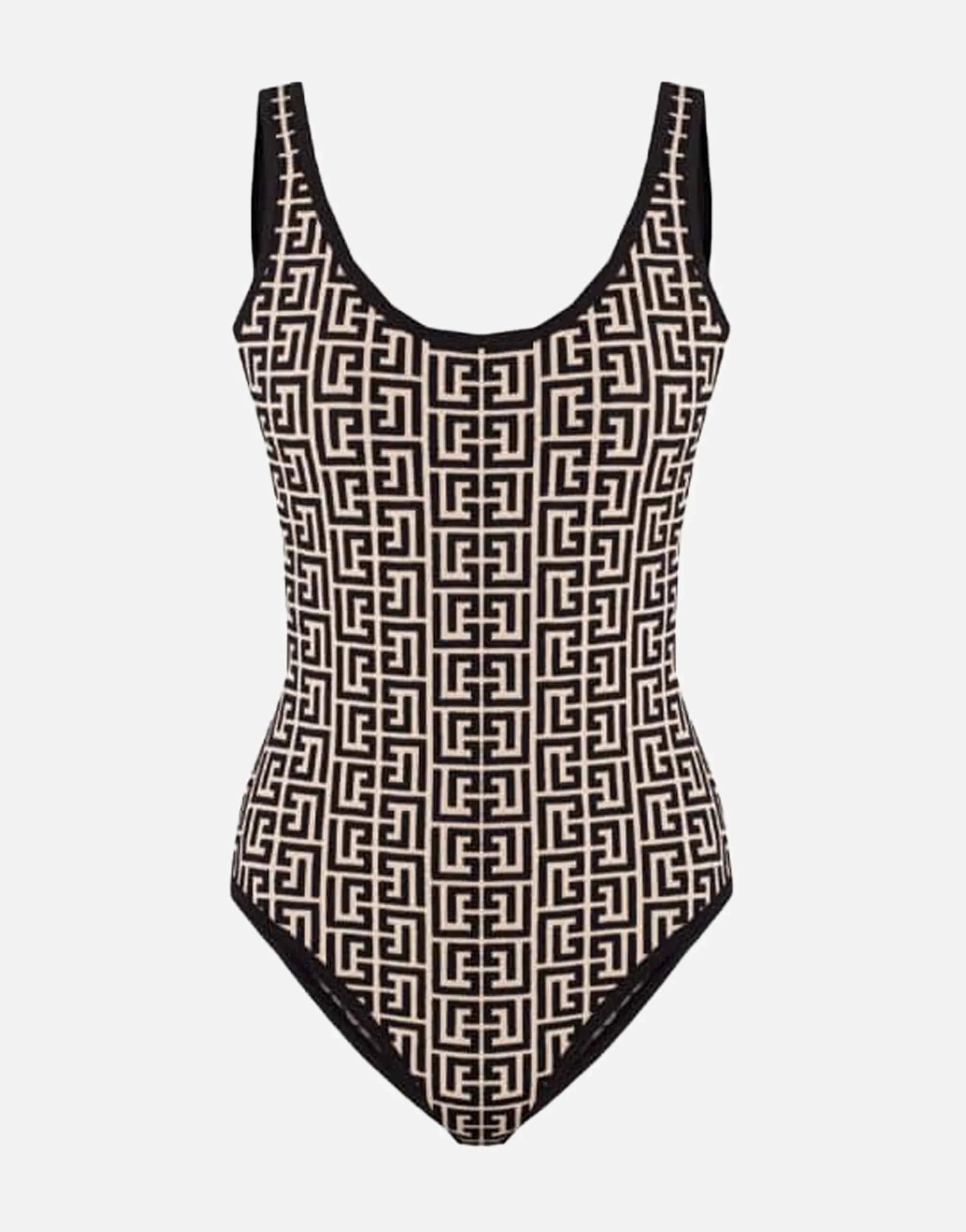 Balmain Geometric Logo Pattern Bodysuit | Sendegaro FR