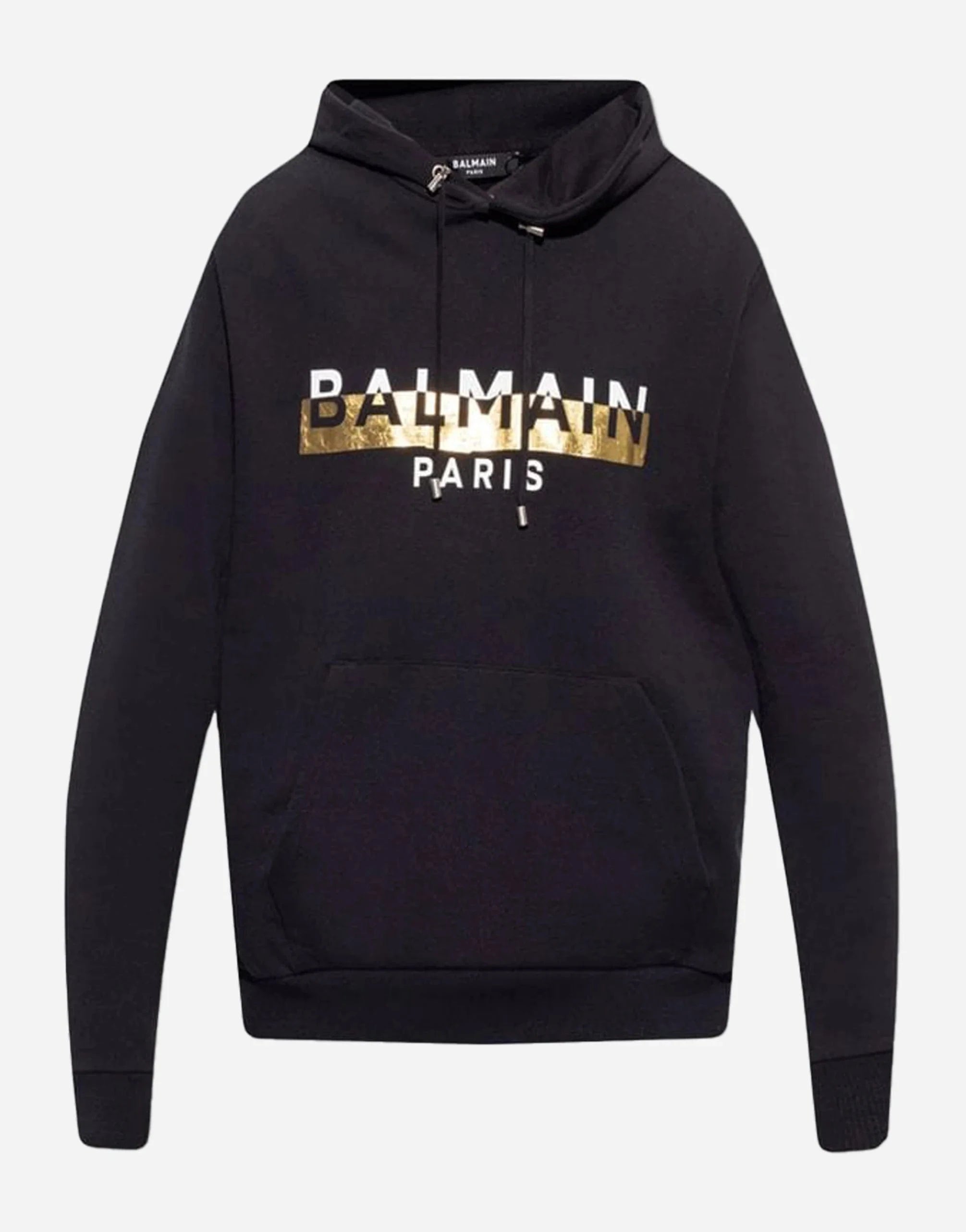 Balmain Graphic Print Logo Hoodie
