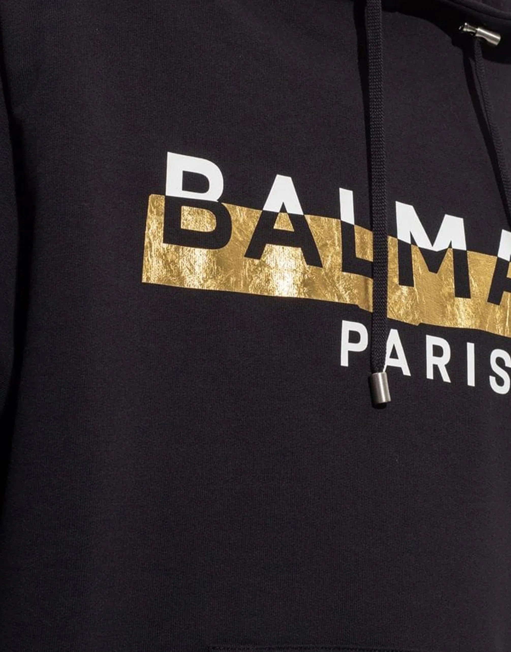 Balmain Graphic Print Logo Hoodie