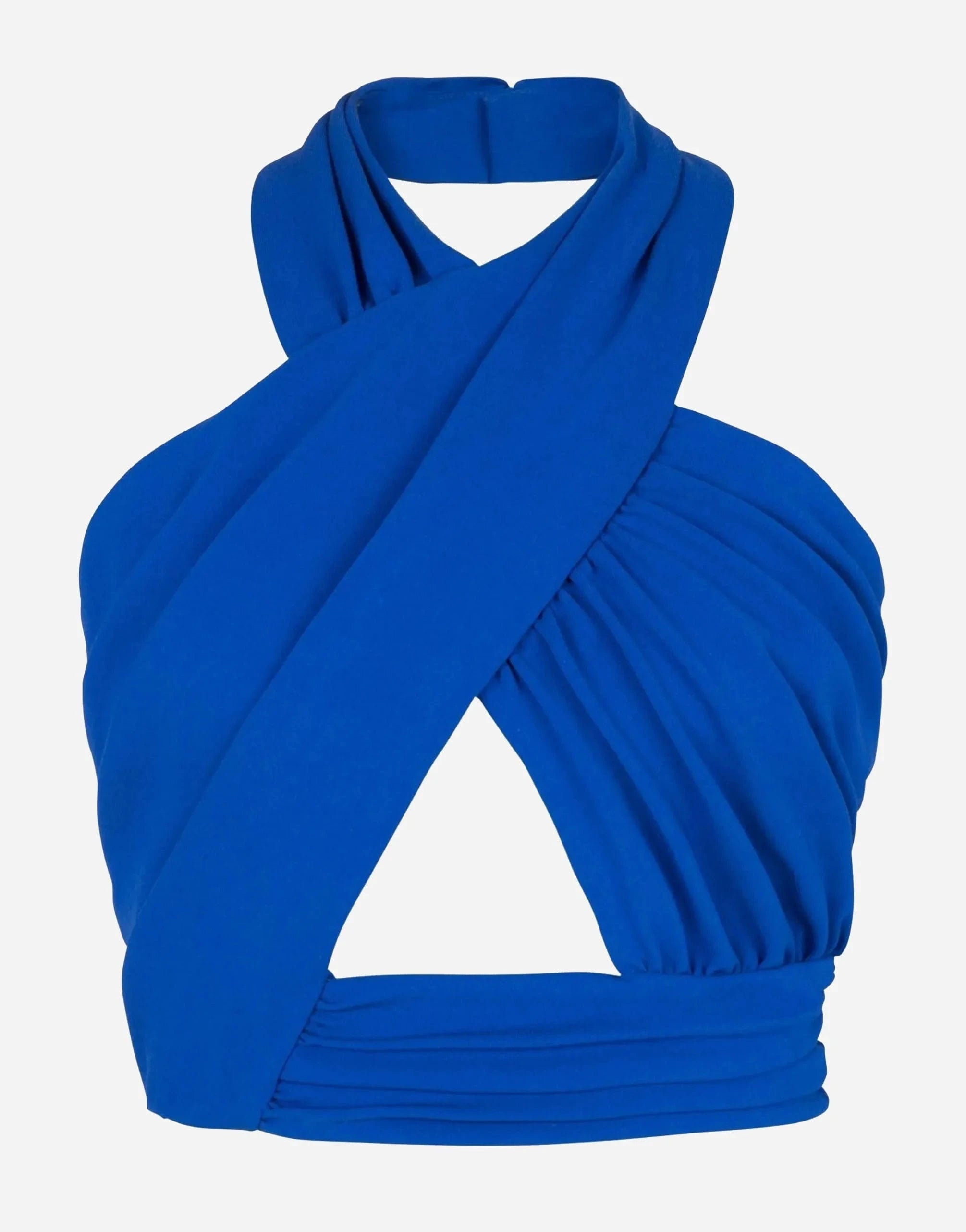 Balmain Halterneck Crossover-Straps Top
