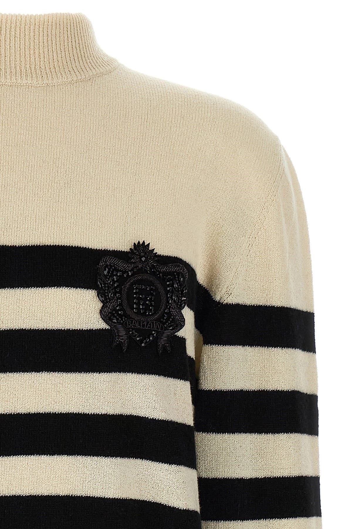 Balmain Balmain Jewel Embroidered Marinière Sweater