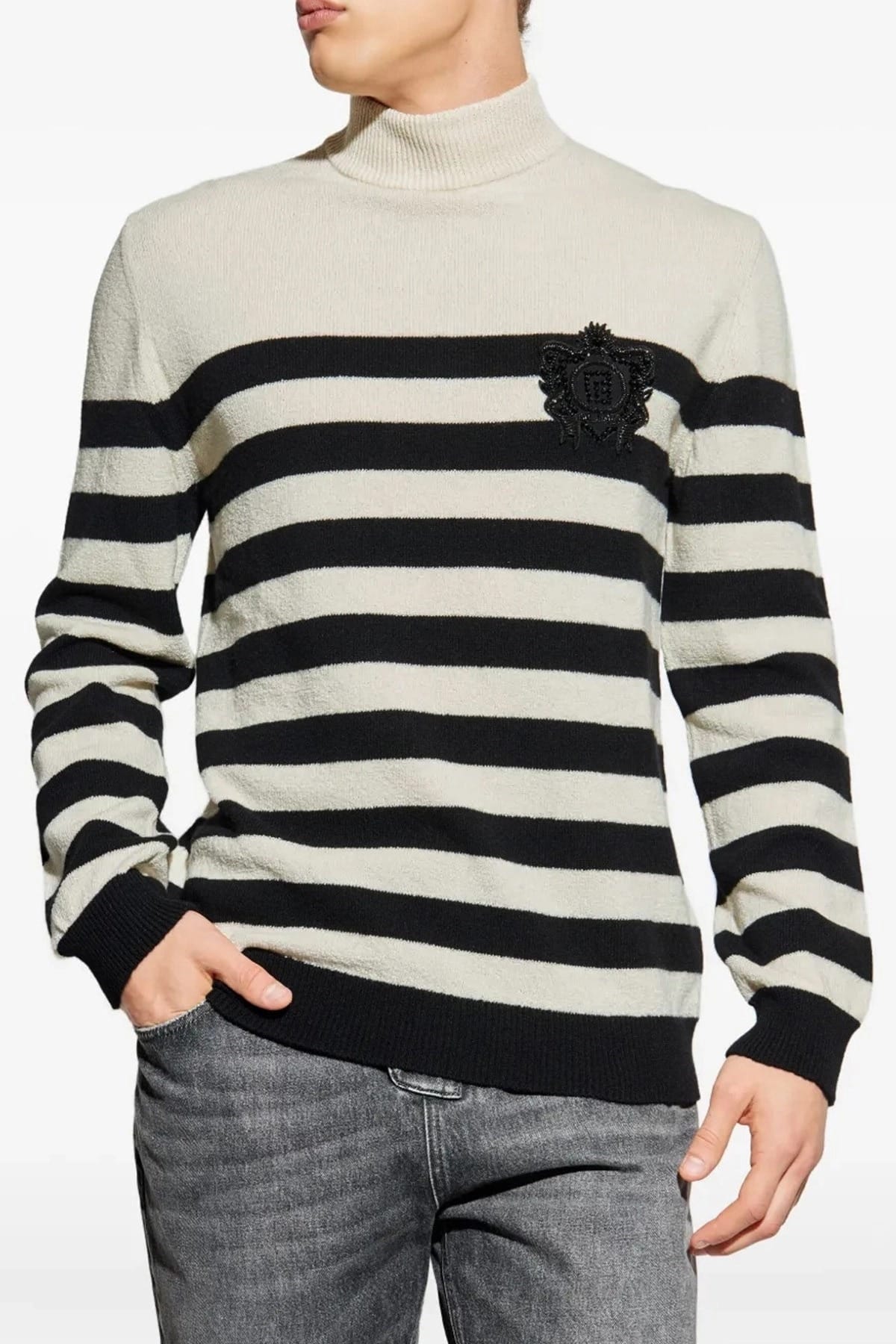 Balmain Jewel Embroidered Marinière Sweater - alternate view