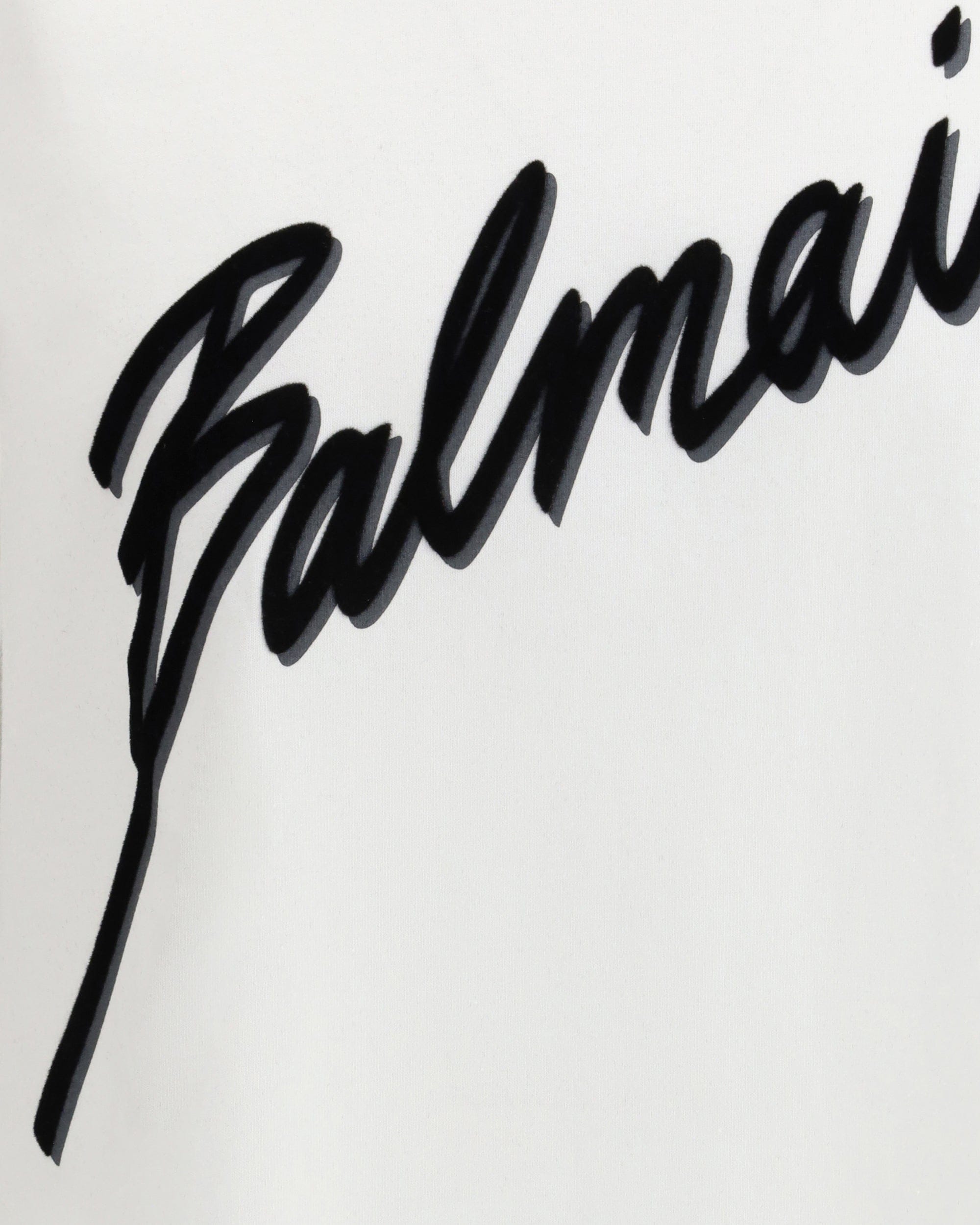 Balmain Balmain Letter Flock T-Shirt