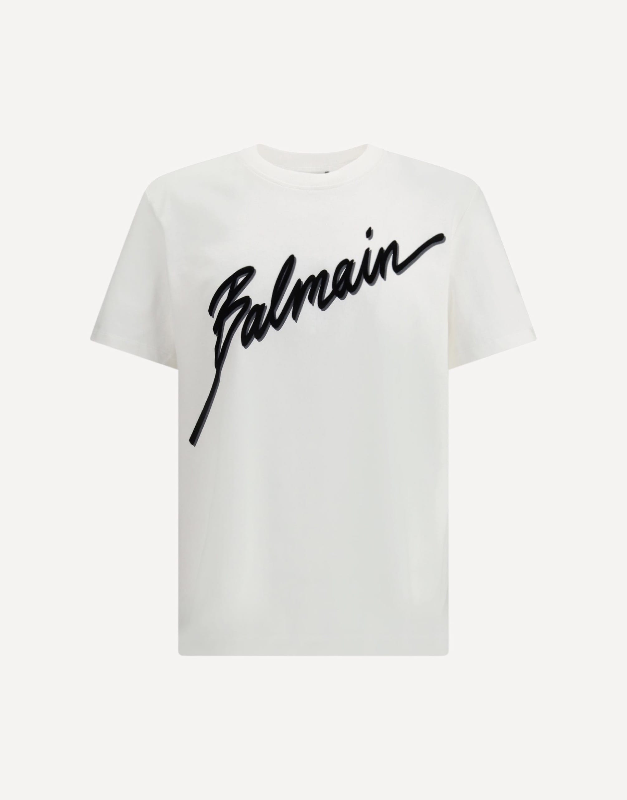 Balmain Balmain Letter Flock T-Shirt