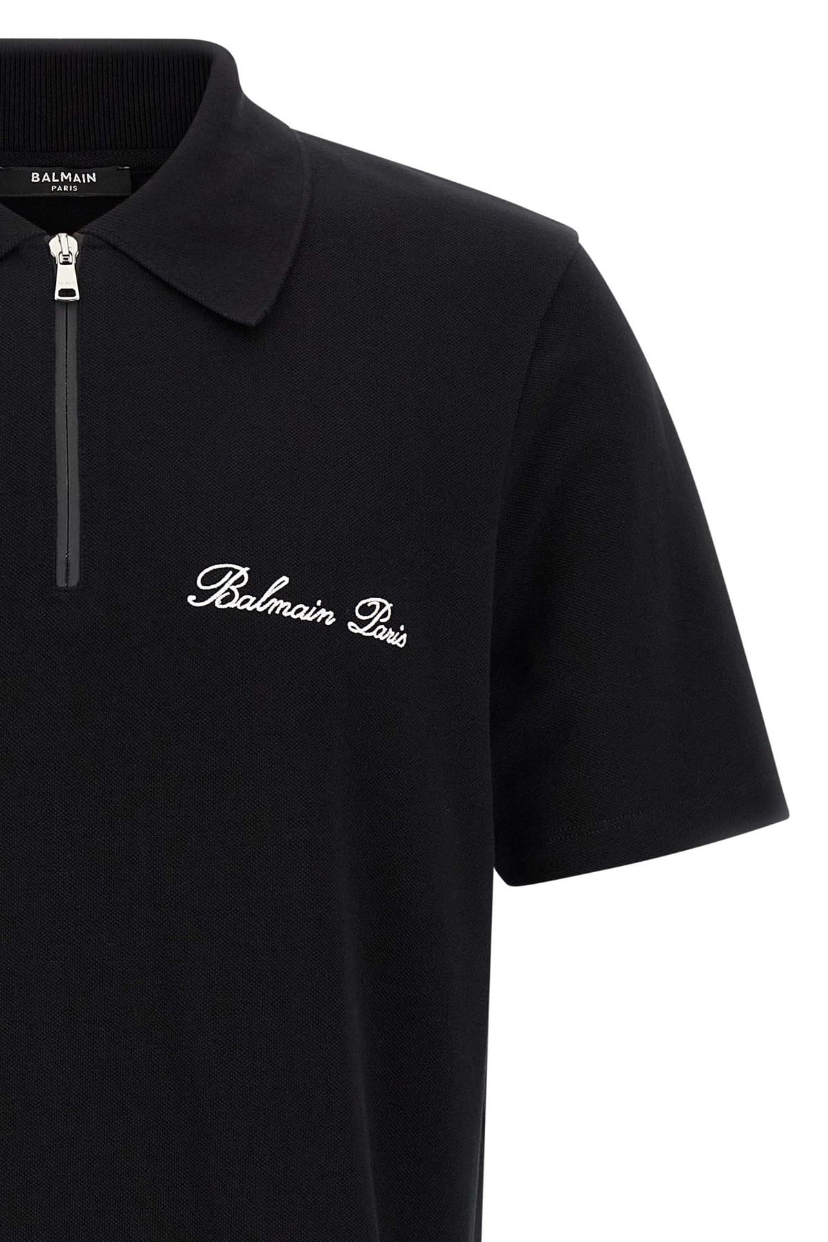 Balmain Balmain Logo Embroidery Polo Shirt